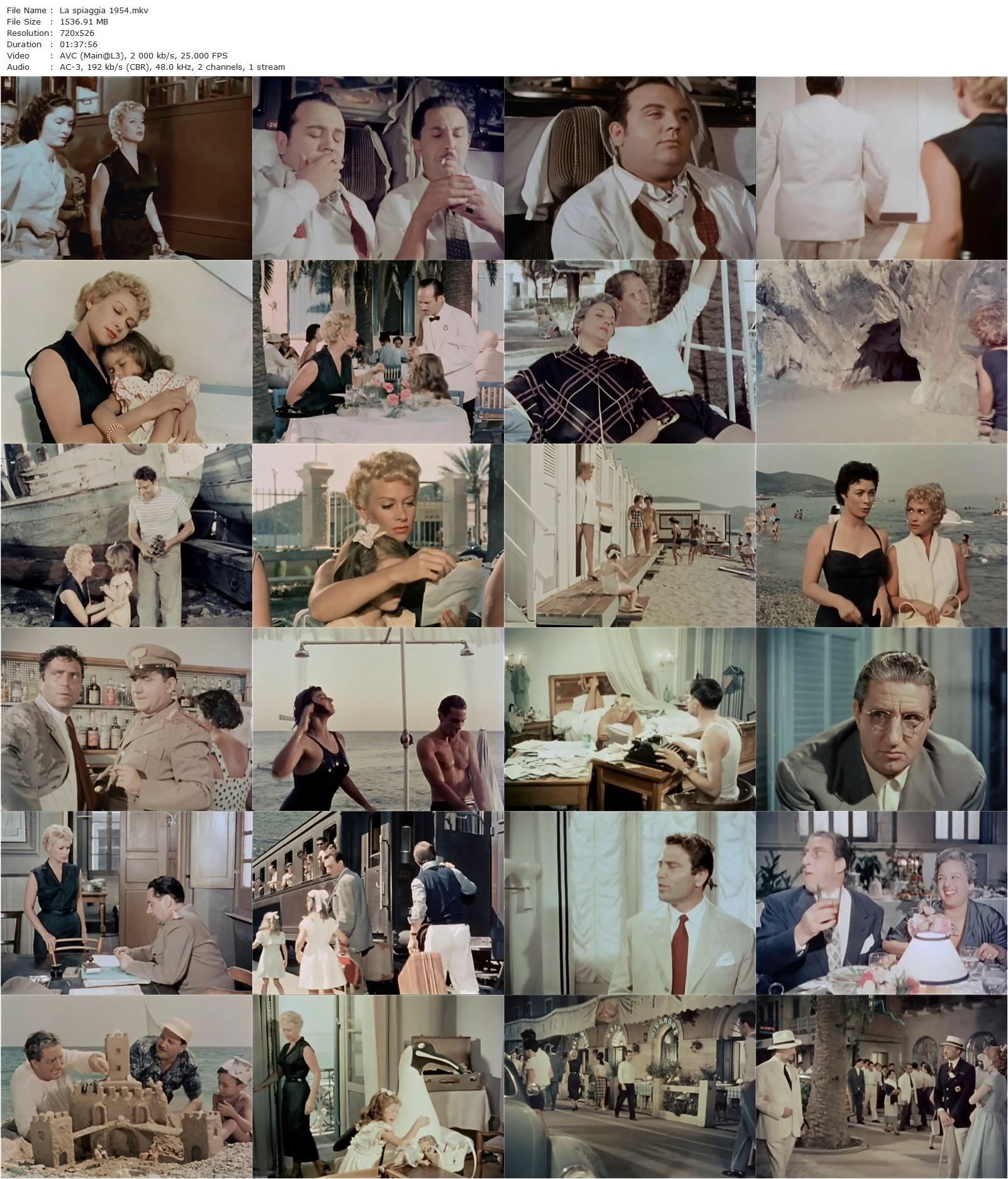 Riviera / La spiaggia (1954) Alberto Lattuada, Martine Carol, Raf Vallone, Mario Carotenuto-poster