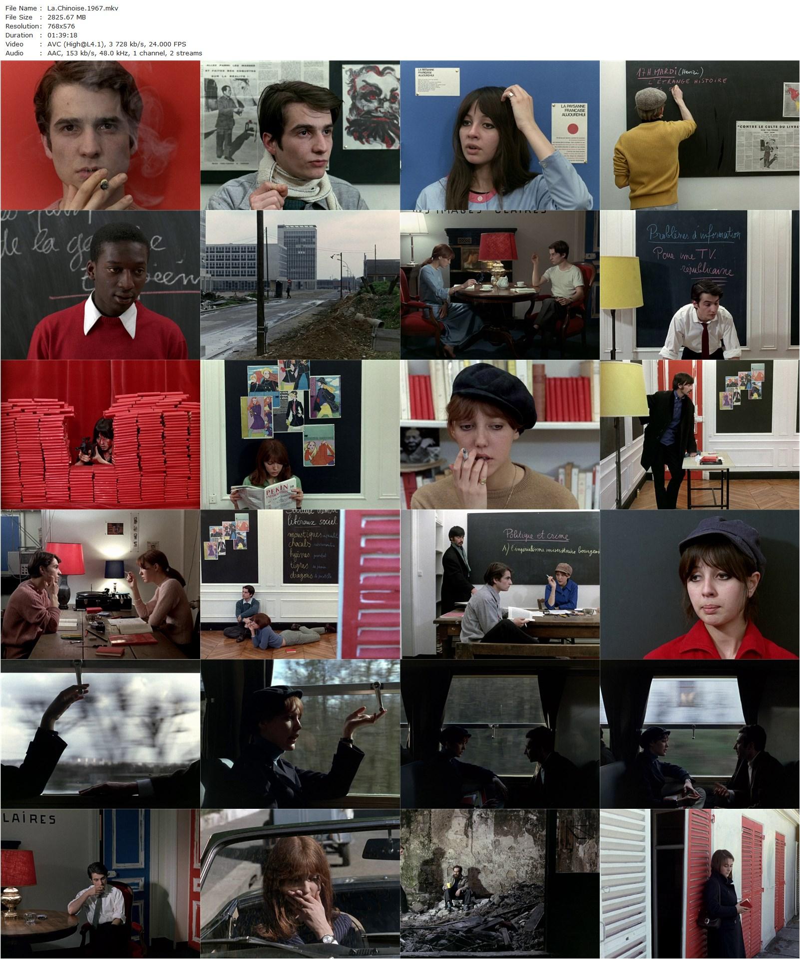 La chinoise (1967) Jean-Luc Godard, Anne Wiazemsky, Jean-Pierre Léaud, Juliet Berto-poster