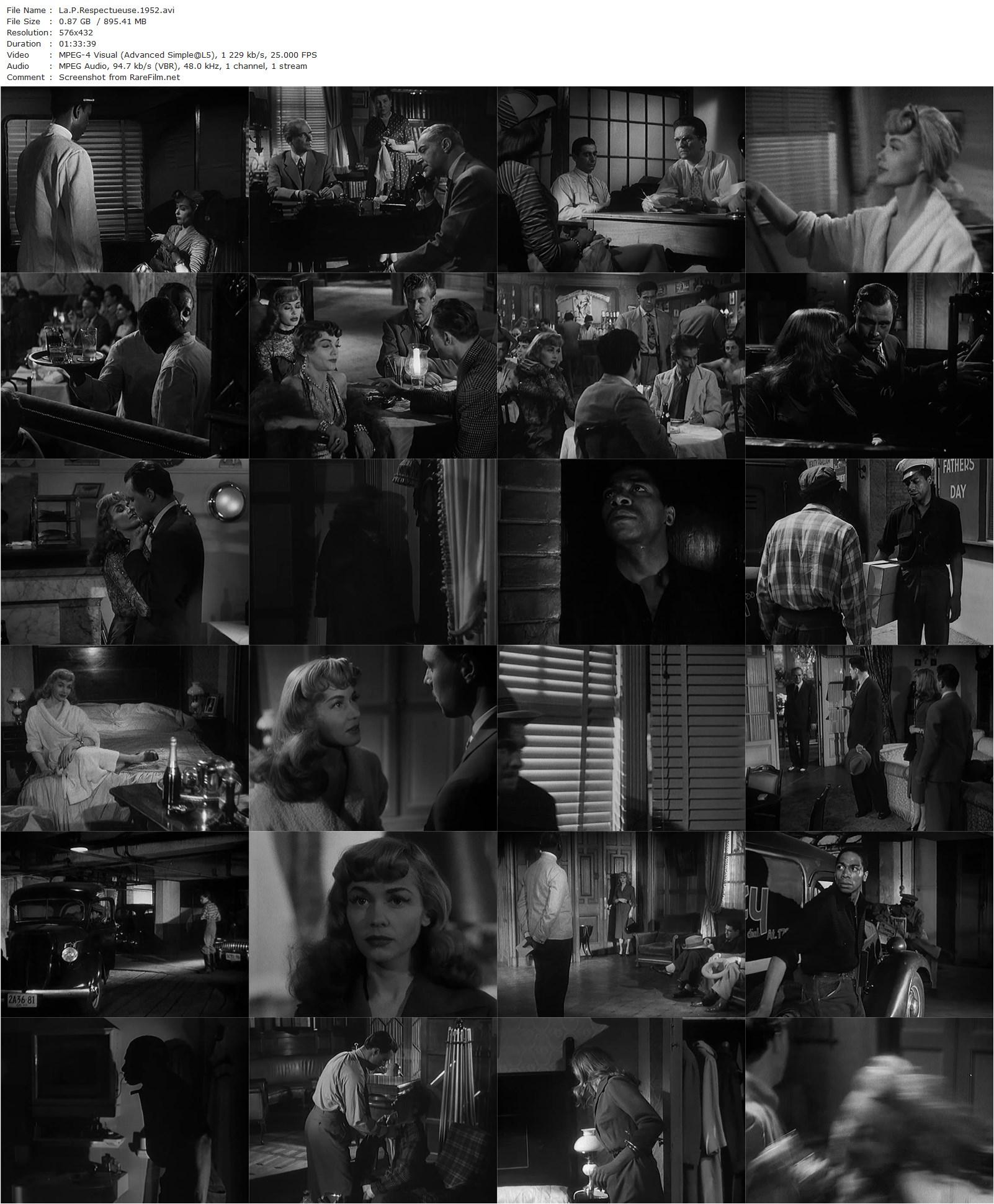 The Respectful Whore / La p… respectueuse (1952) Charles Brabant, Marcello Pagliero, Barbara Laage, Ivan Desny, Walter Bryant-poster