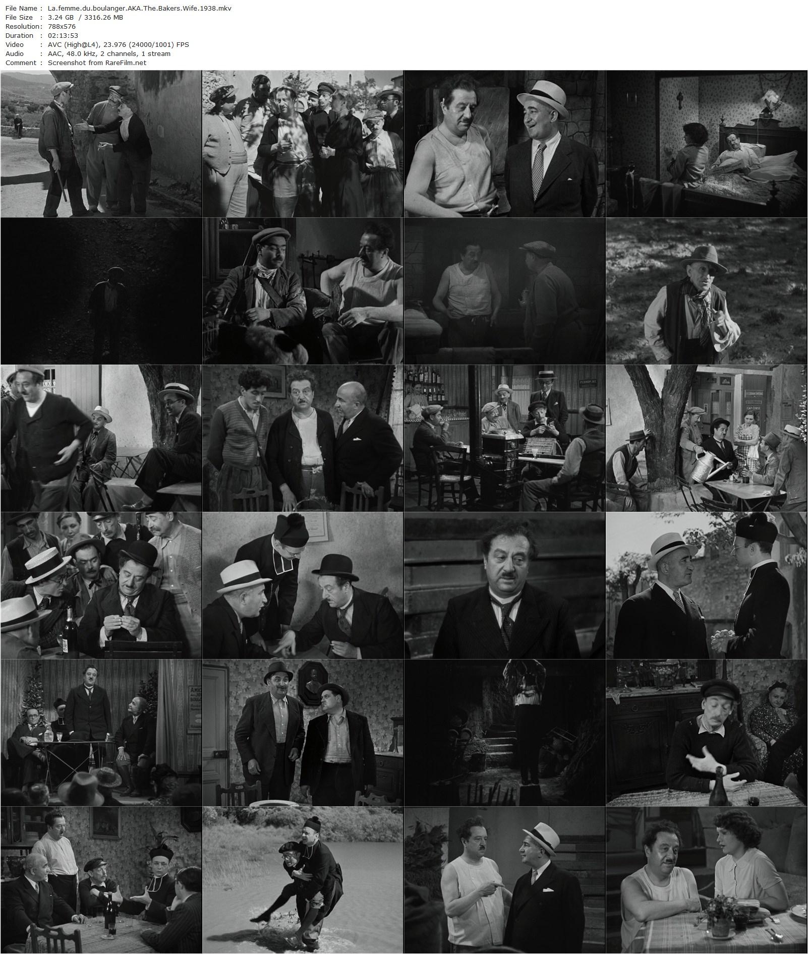 The Baker’s Wife (1938) Marcel Pagnol, Raimu, Ginette Leclerc, Fernand Charpin-poster