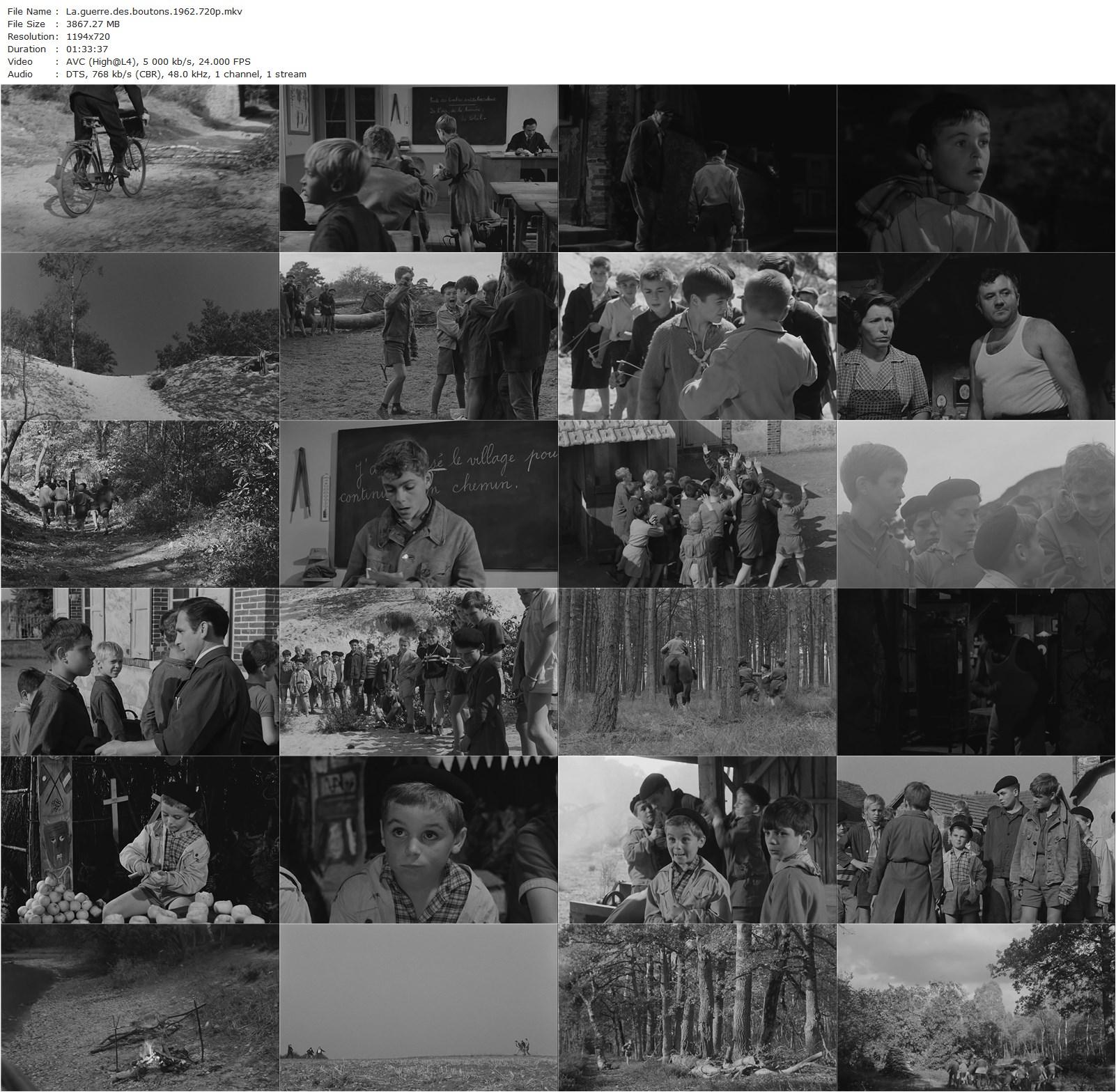 War of the Buttons AKA La guerre des boutons (1962) Yves Robert, Jacques Dufilho, Yvette Etiévant, Michel Galabru-poster