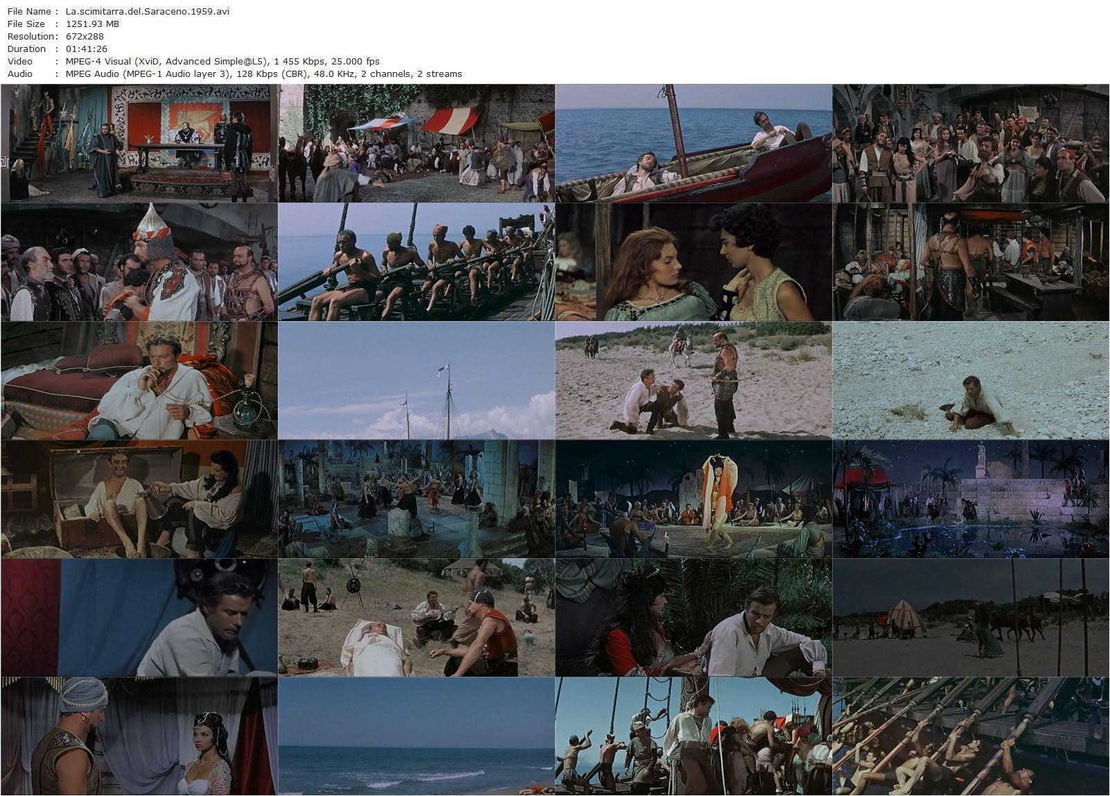 La scimitarra del saraceno (1959) Piero Pierotti, Lex Barker, Chelo Alonso, Massimo Serato-poster