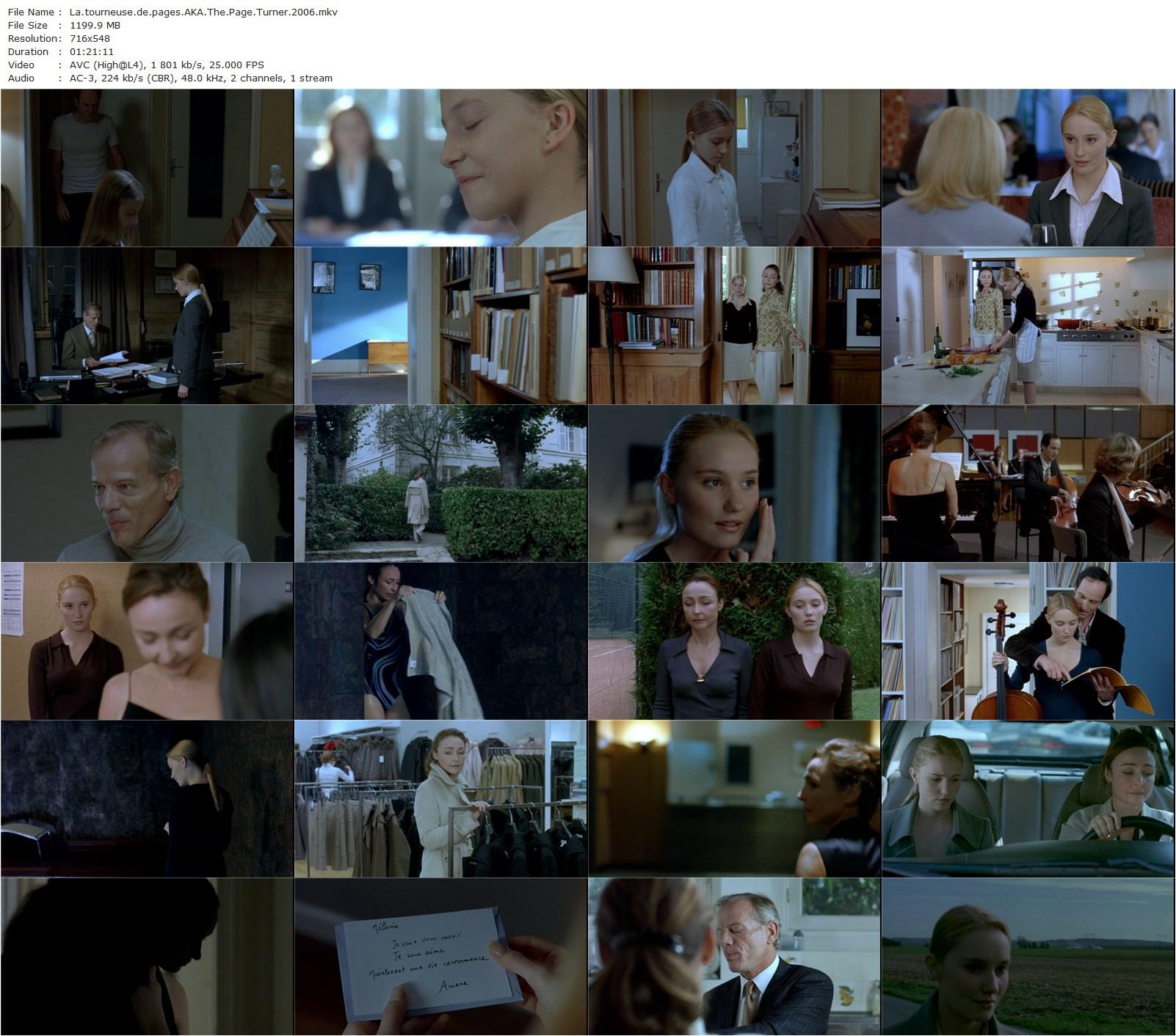 The Page Turner / La tourneuse de pages (2006) Denis Dercourt, Catherine Frot, Déborah François, Pascal Greggory-poster