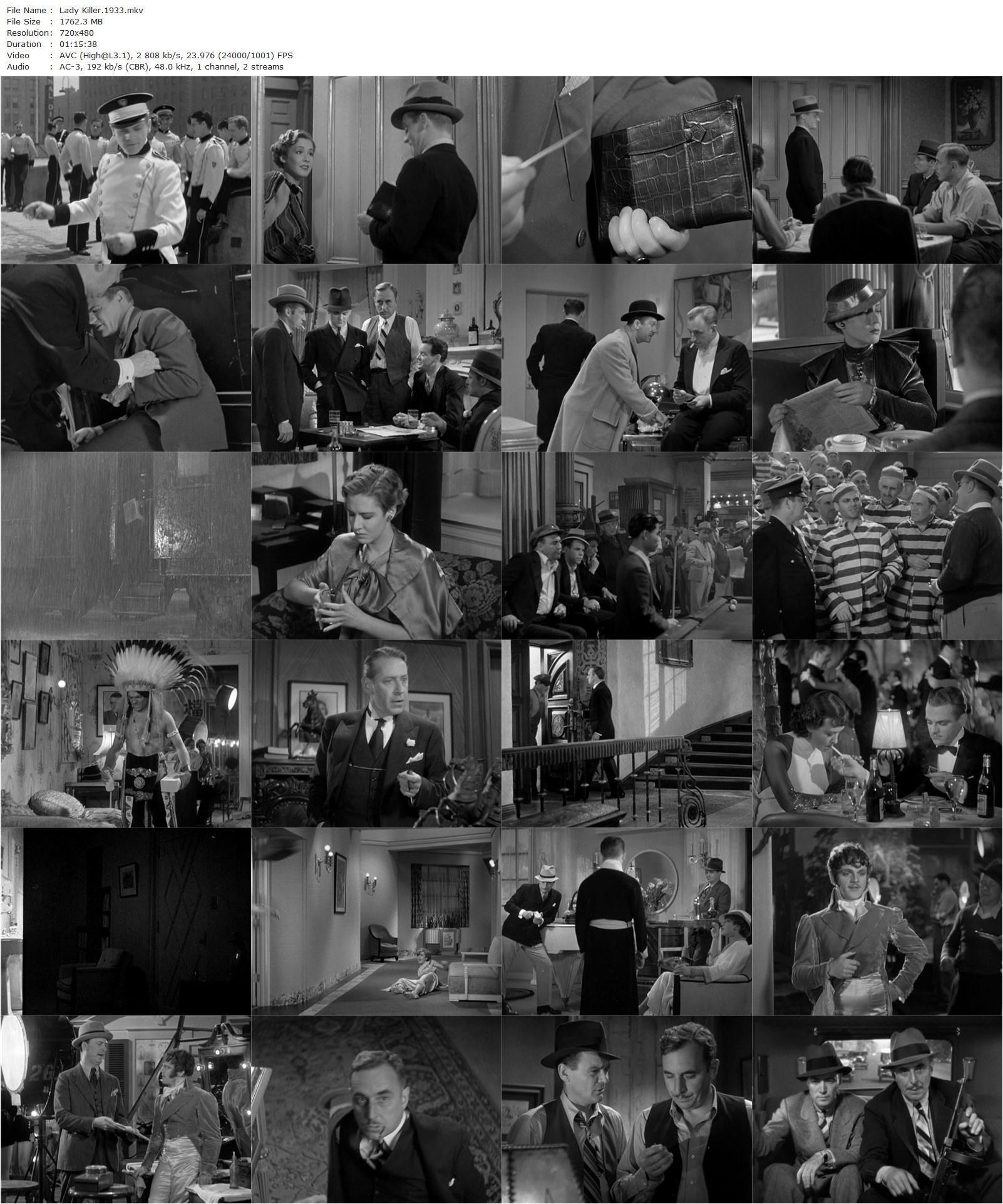 Lady Killer (1933) Roy Del Ruth, James Cagney, Mae Clarke, Margaret Lindsay-poster