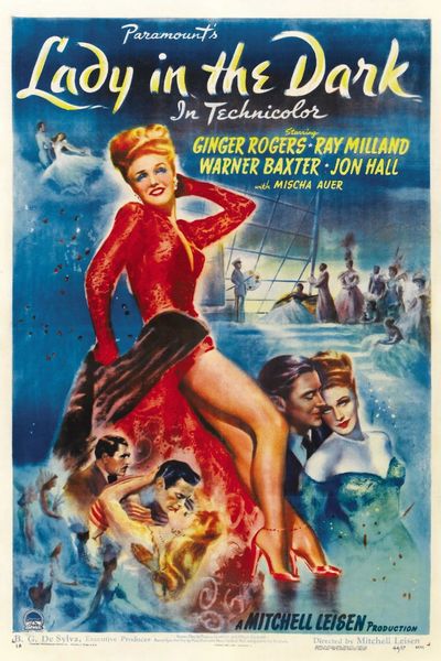 Lady in the Dark (1944) Mitchell Leisen, Ginger Rogers, Ray Milland, Warner Baxter, Drama, Musical, Romance