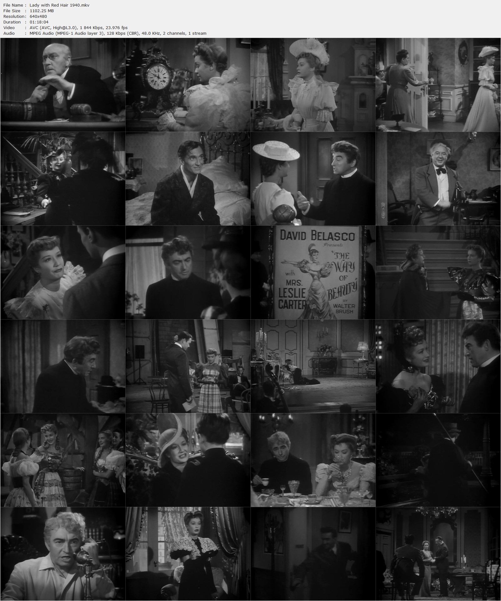 Lady with Red Hair (1940) Curtis Bernhardt, Miriam Hopkins, Claude Rains, Richard Ainley, Biography, Drama-poster