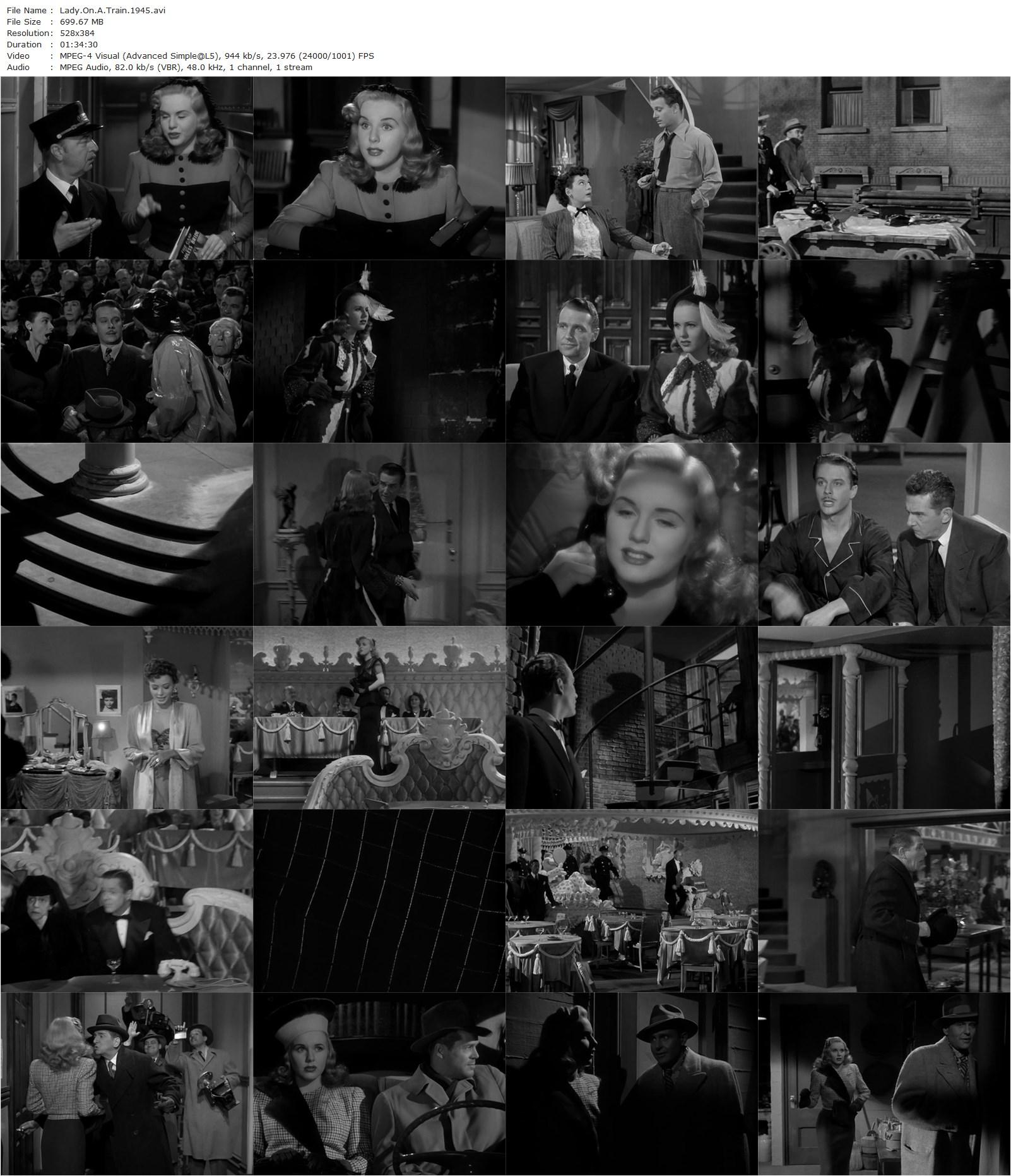 Lady on a Train (1945) Charles David, Deanna Durbin, Ralph Bellamy, Edward Everett Horton-poster