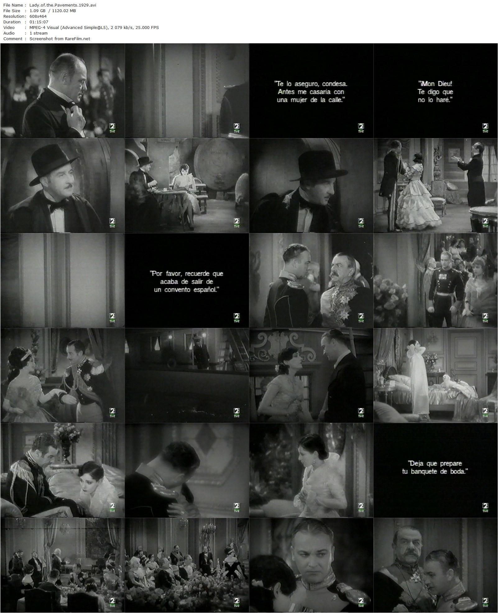 Lady of the Pavements (1929) D.W. Griffith, Lupe Velez, Jetta Goudal, Albert Conti-poster