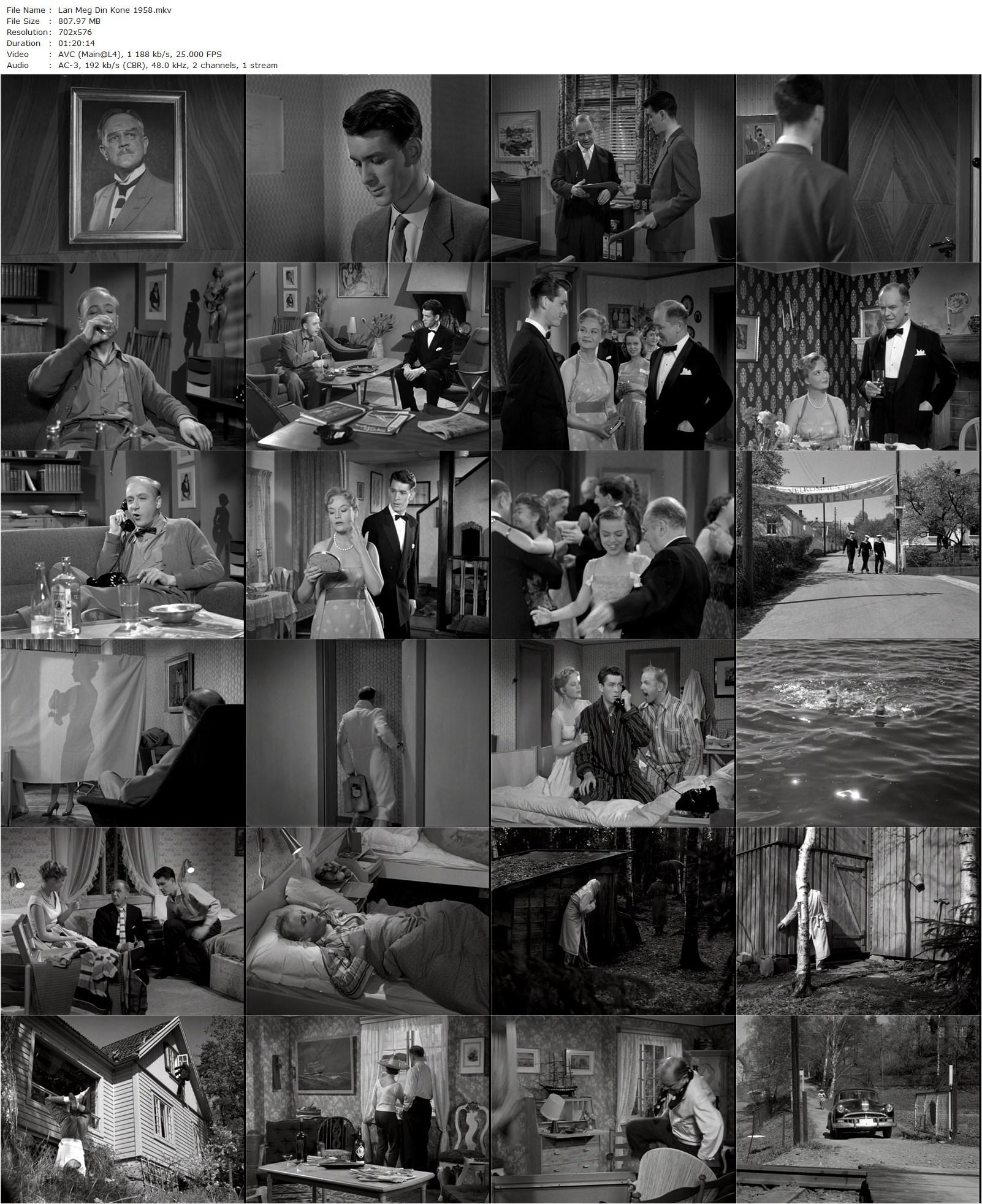 Let Me Borrow Your Wife / Lån meg din kone (1958) Edith Carlmar, Tore Foss, Sonja Wigert, Vigdis Røising-poster