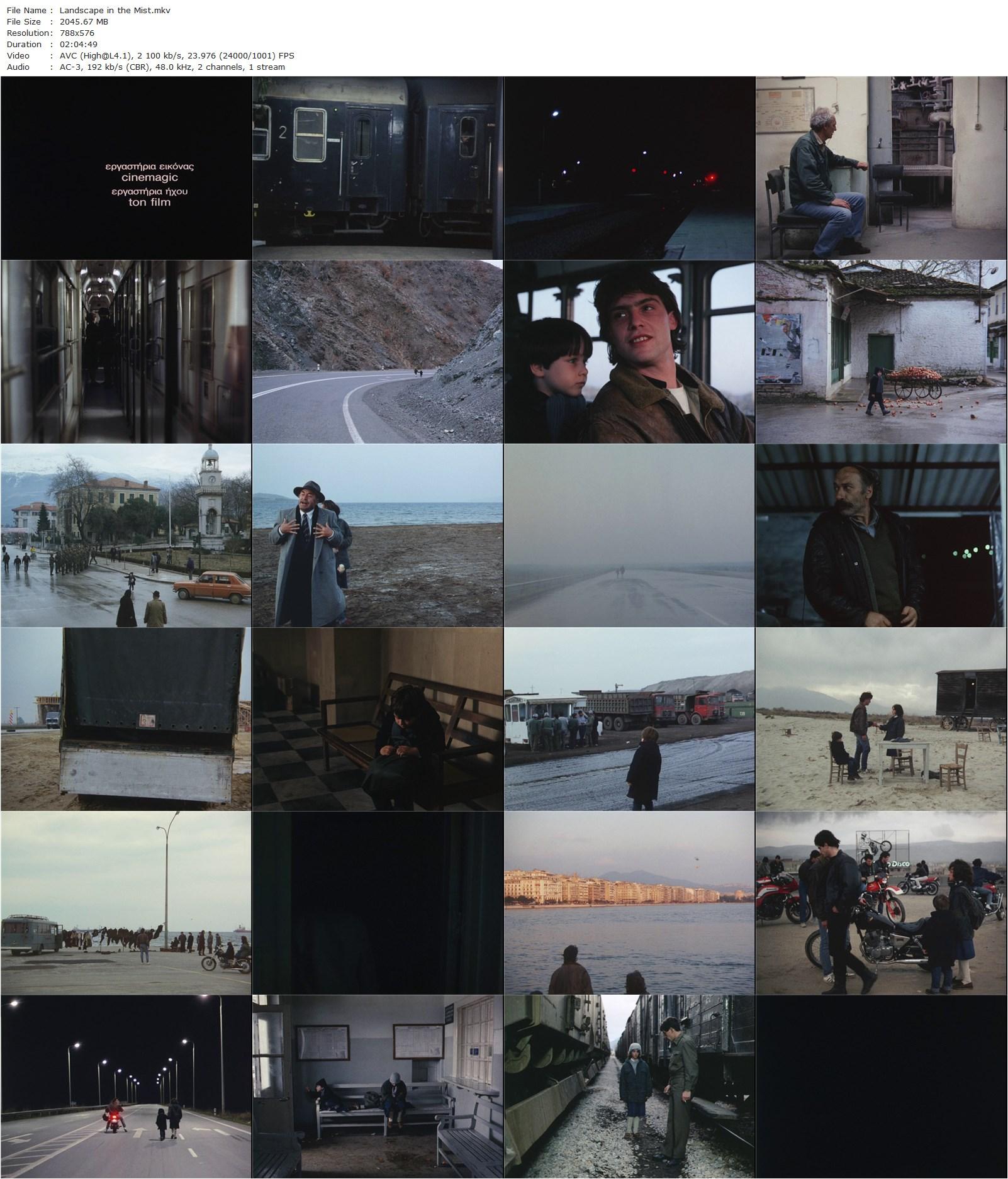 Landscape in the Mist AKA Topio stin omichli (1988) Theodoros Angelopoulos, Michalis Zeke, Tania Palaiologou, Stratos Tzortzoglou-poster