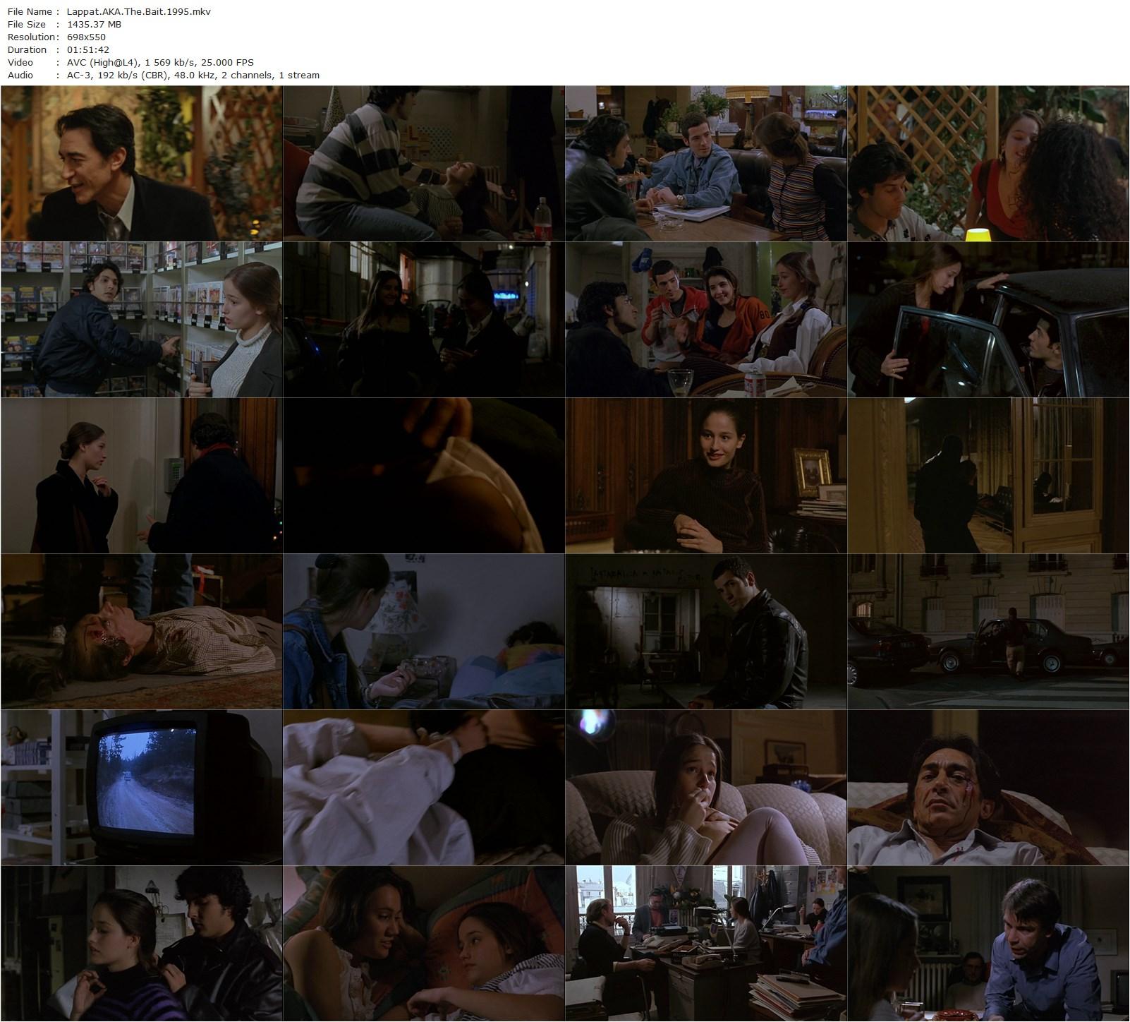 The Bait / L’appât (1995) Bertrand Tavernier, Marie Gillain, Olivier Sitruk, Bruno Putzulu-poster