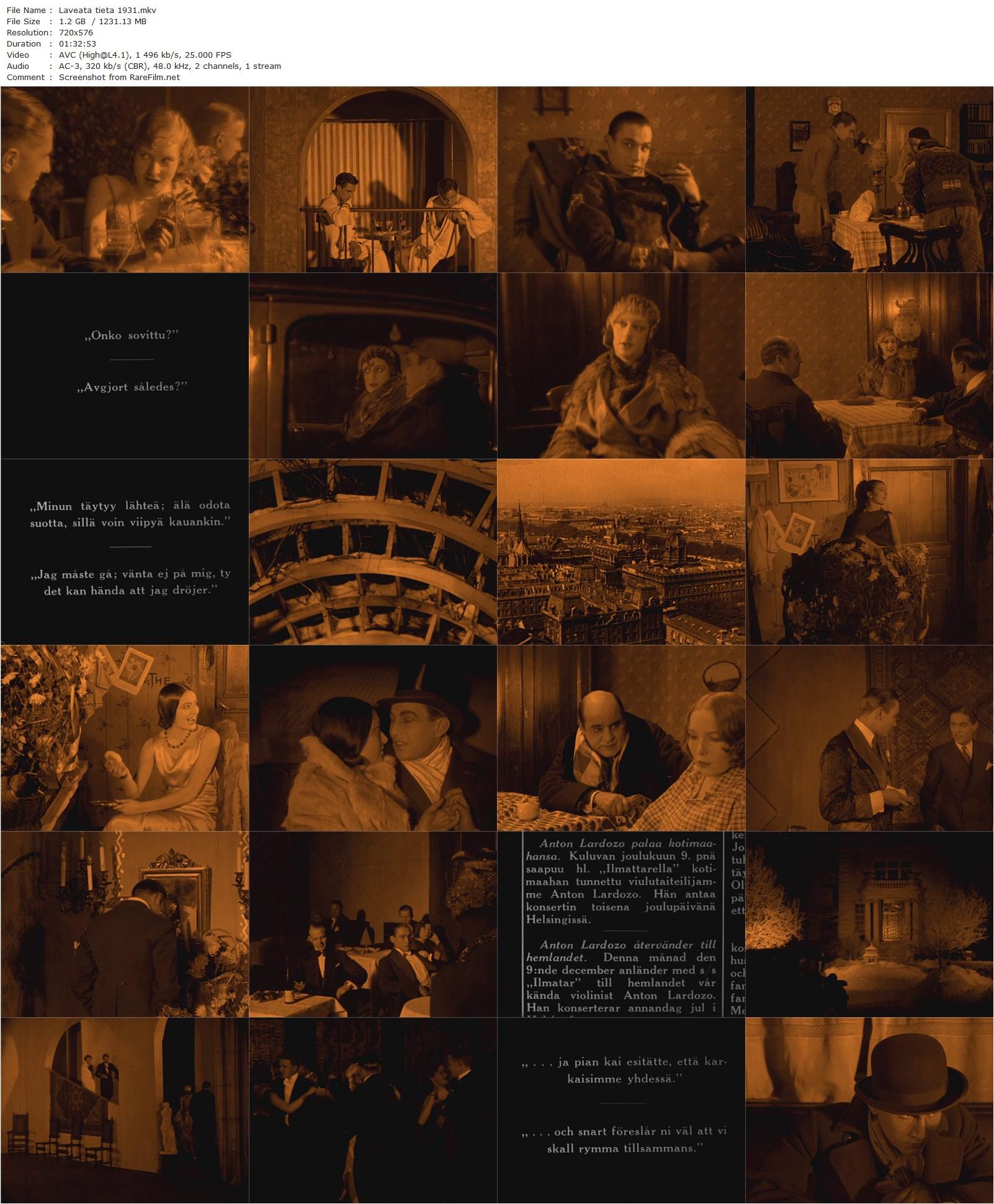 The Broad Way / Laveata tietä (1931) Valentin Vaala, Teuvo Tulio, Eeva Virtanen, Alli Riks-poster