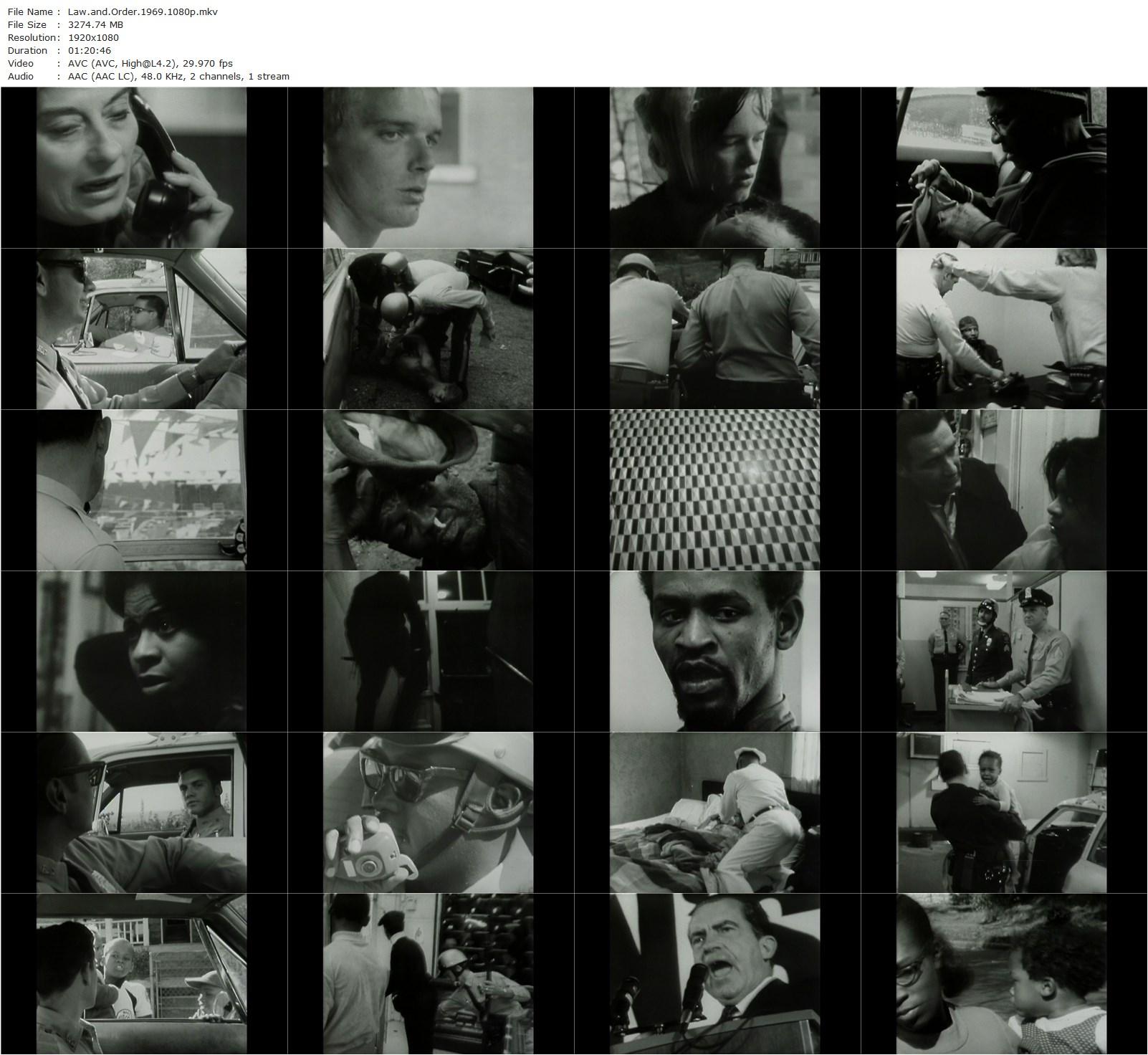 Law and Order (1969) Frederick Wiseman, Richard Nixon-poster