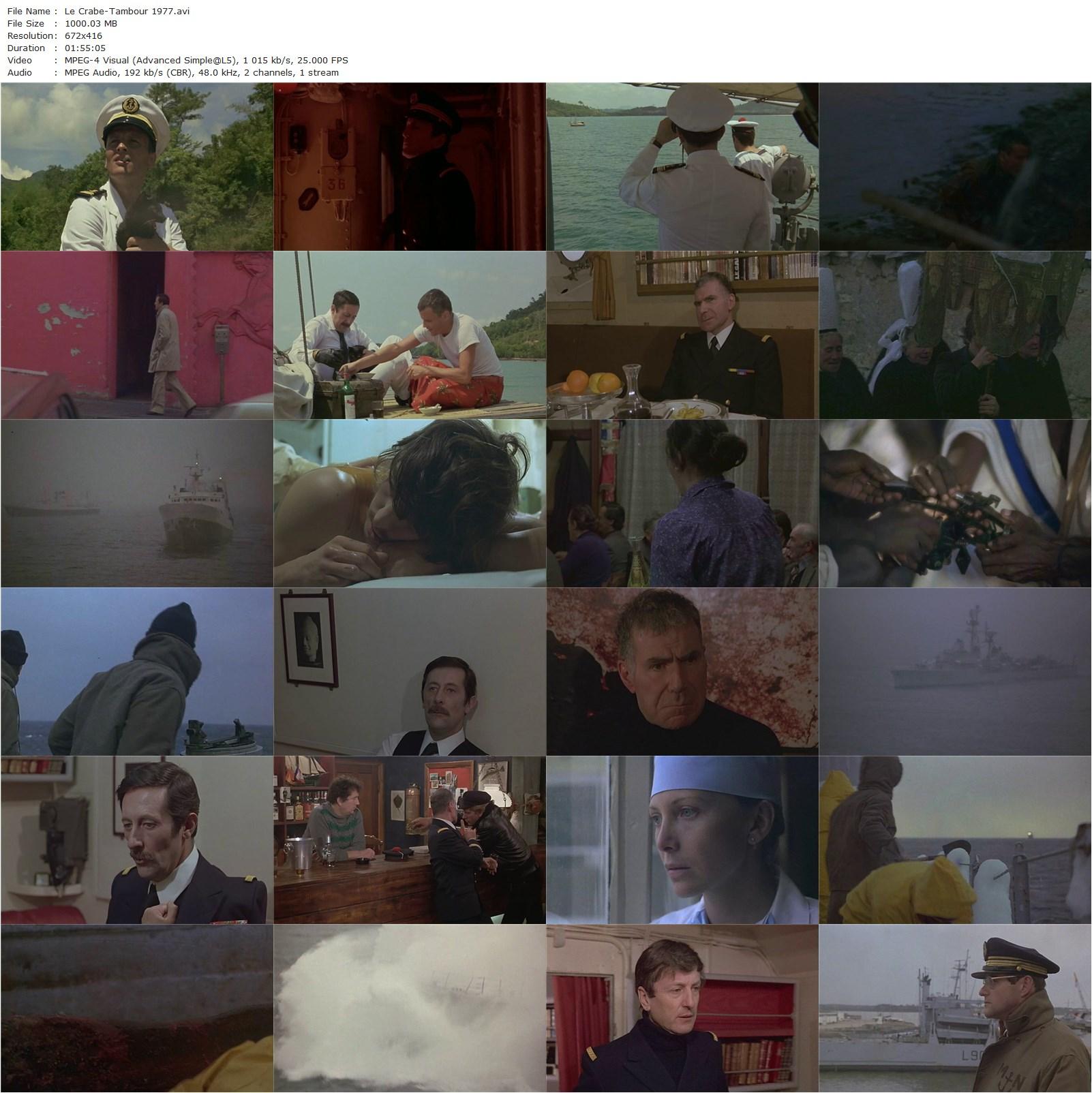 Drummer-Crab AKA Le Crabe-Tambour (1977) Pierre Schoendoerffer, Jean Rochefort, Claude Rich, Jacques Perrin-poster