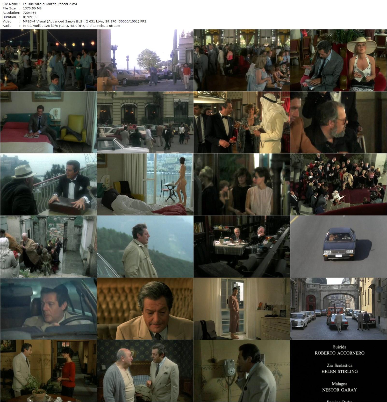 The Two Lives of Mattia Pascal AKA Le due vite di Mattia Pascal (1985) Mario Monicelli, Marcello Mastroianni, Senta Berger, Flavio Bucci-poster