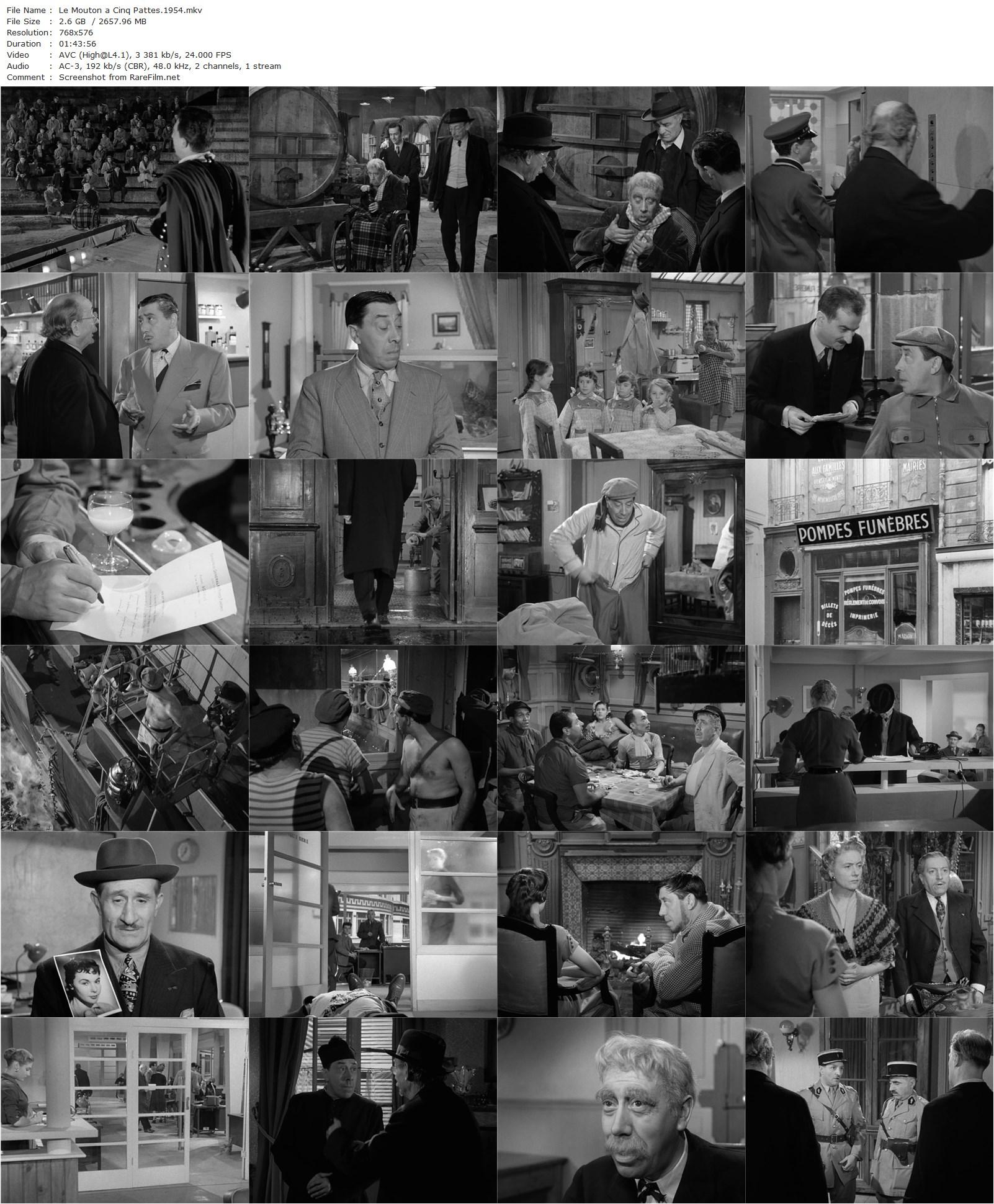 The Sheep Has Five Legs / Le mouton à cinq pattes (1954) Henri Verneuil, Fernandel, Françoise Arnoul, Andrex-poster