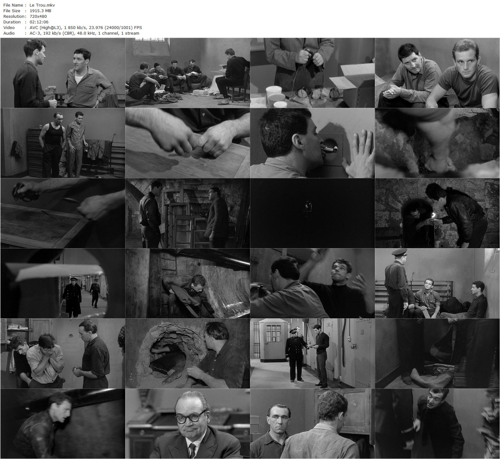 The Hole AKA Le Trou (1960) Jacques Becker, André Bervil, Jean Keraudy, Michel Constantin-poster