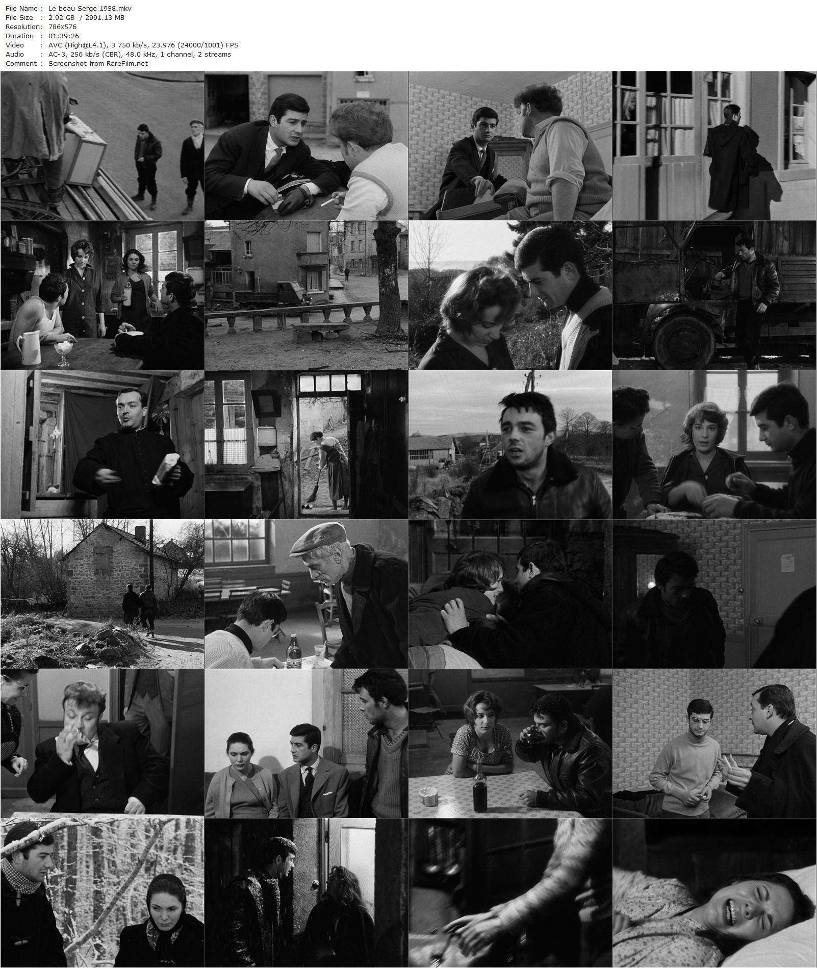 Le beau Serge (1958) Claude Chabrol, Gérard Blain, Jean-Claude Brialy, Michèle Méritz-poster