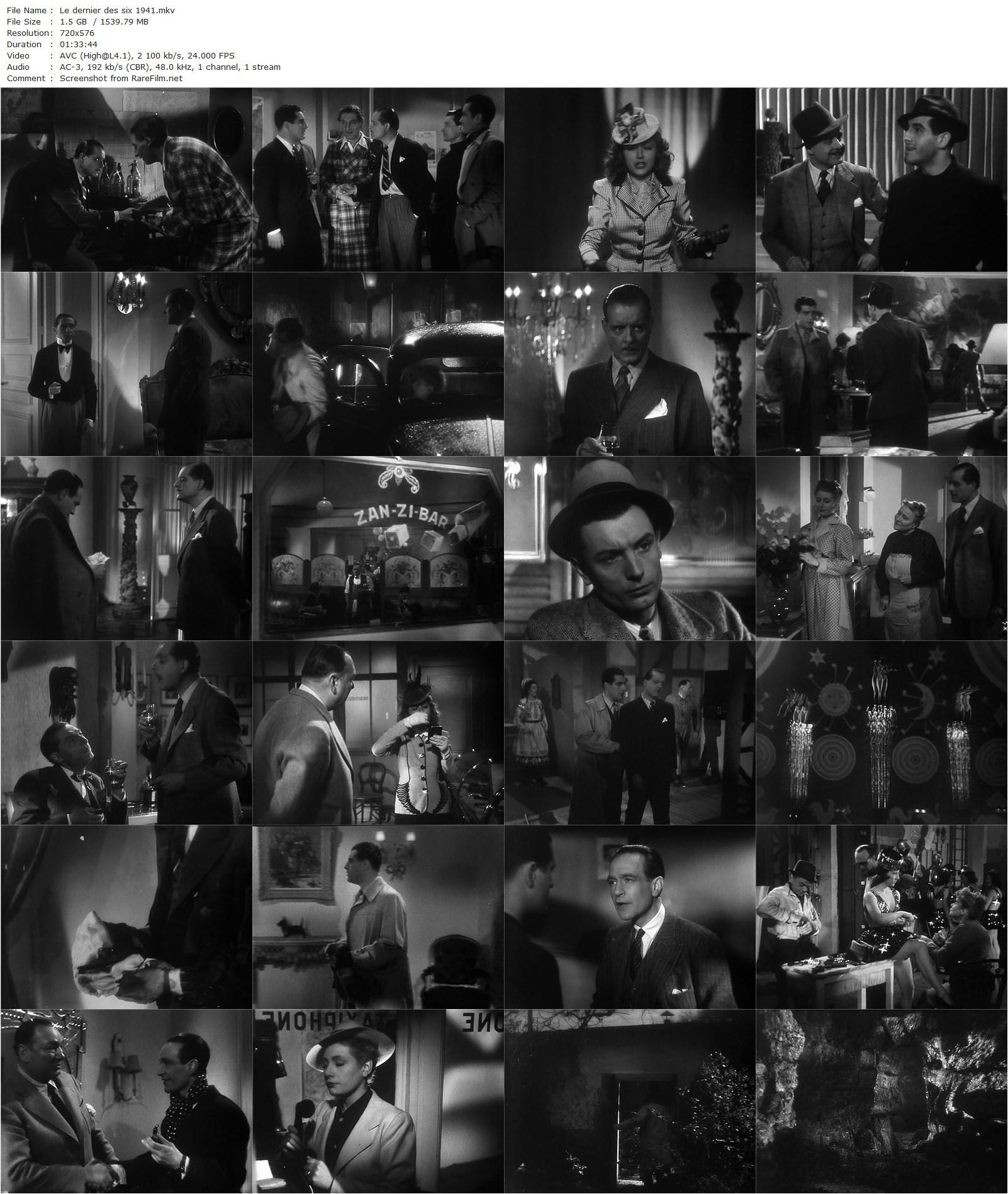 The Last One of the Six / Le dernier des six (1941) Georges Lacombe, Pierre Fresnay, Michèle Alfa, Suzy Delair-poster