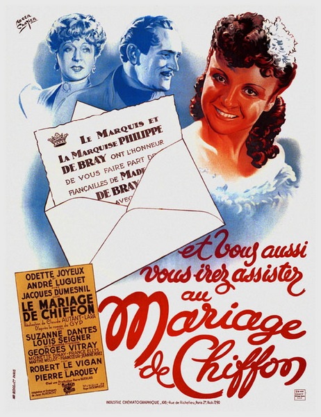 The Marriage of Chiffon AKA Le mariage de Chiffon (1942) Claude Autant-Lara, Odette Joyeux, André Luguet, Jacques Dumesnil