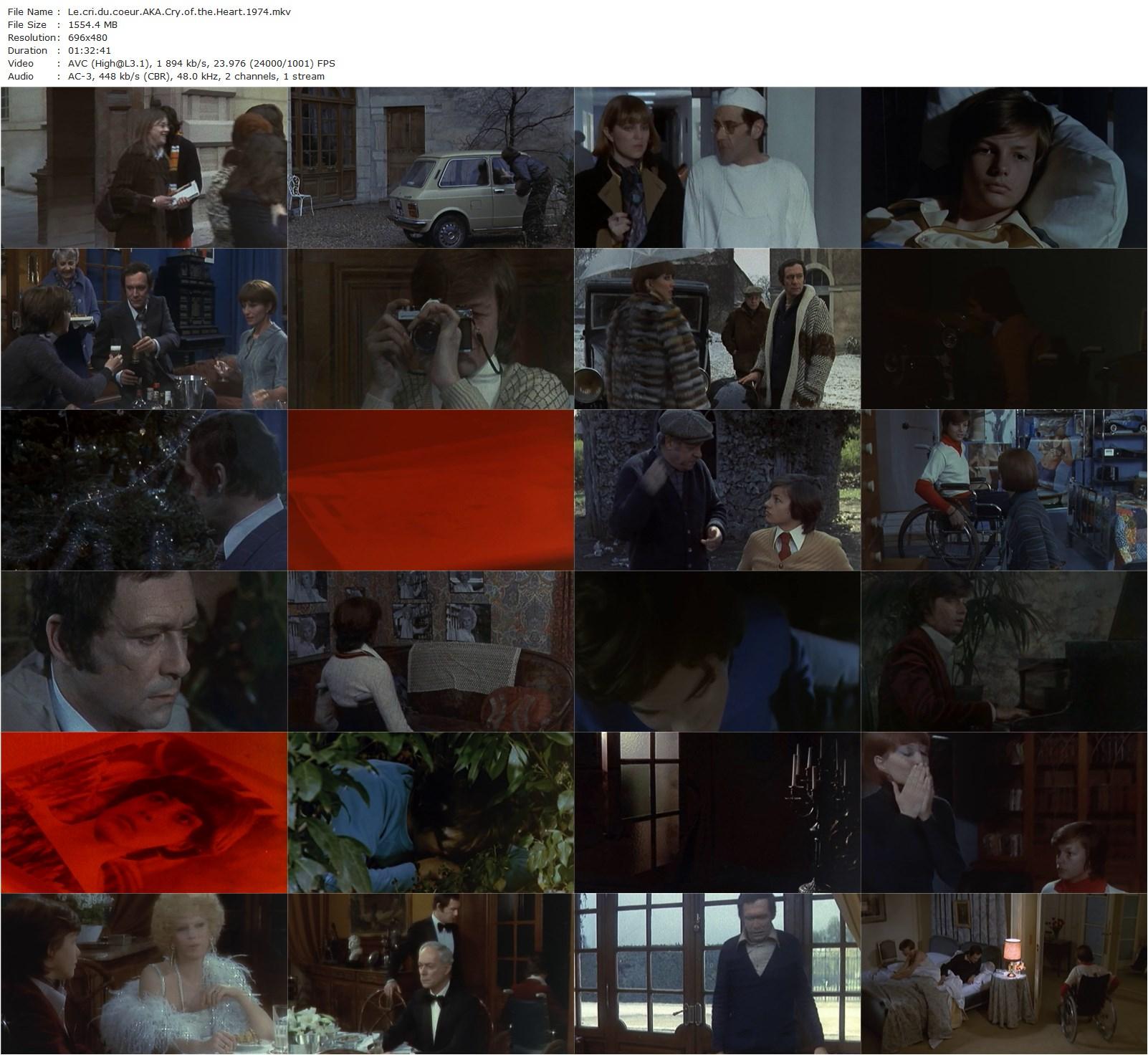 Cry of the Heart AKA Le cri du coeur (1974) Claude Lallemand, Stéphane Audran, Maurice Ronet, Delphine Seyrig-poster