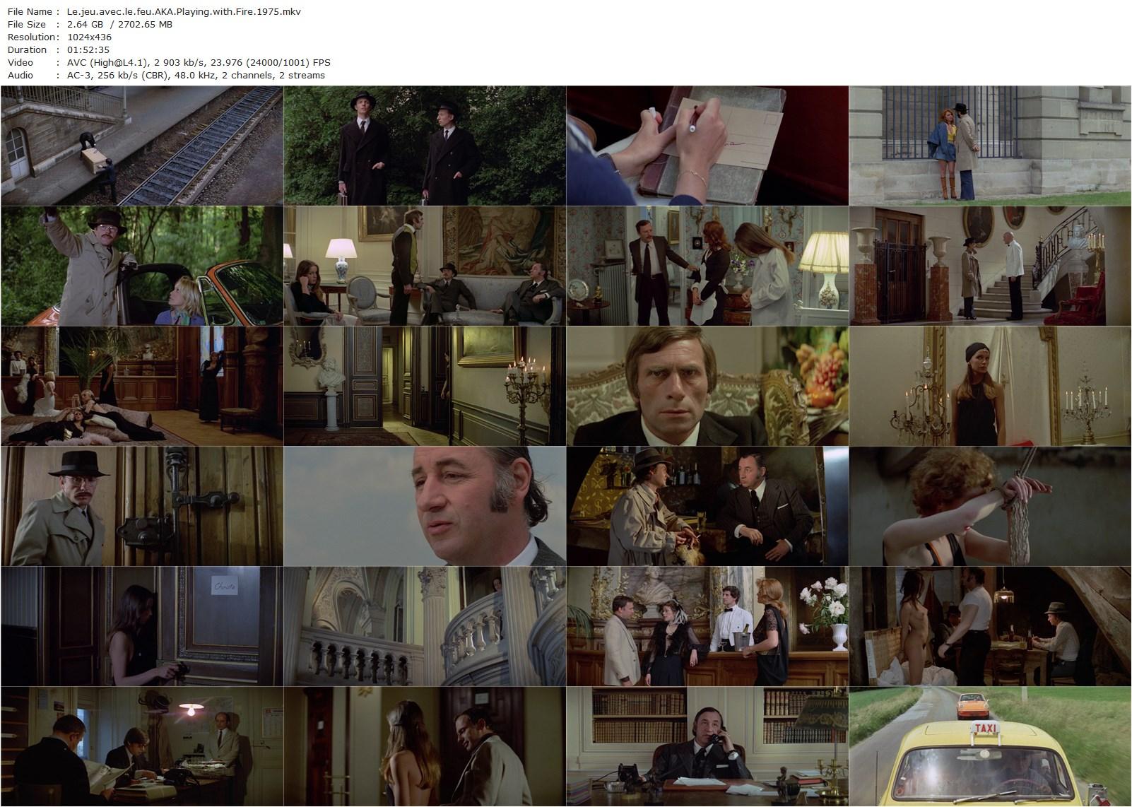 Playing with Fire AKA Le jeu avec le feu (1975) Alain Robbe-Grillet, Jean-Louis Trintignant, Philippe Noiret, Anicée Alvina-poster