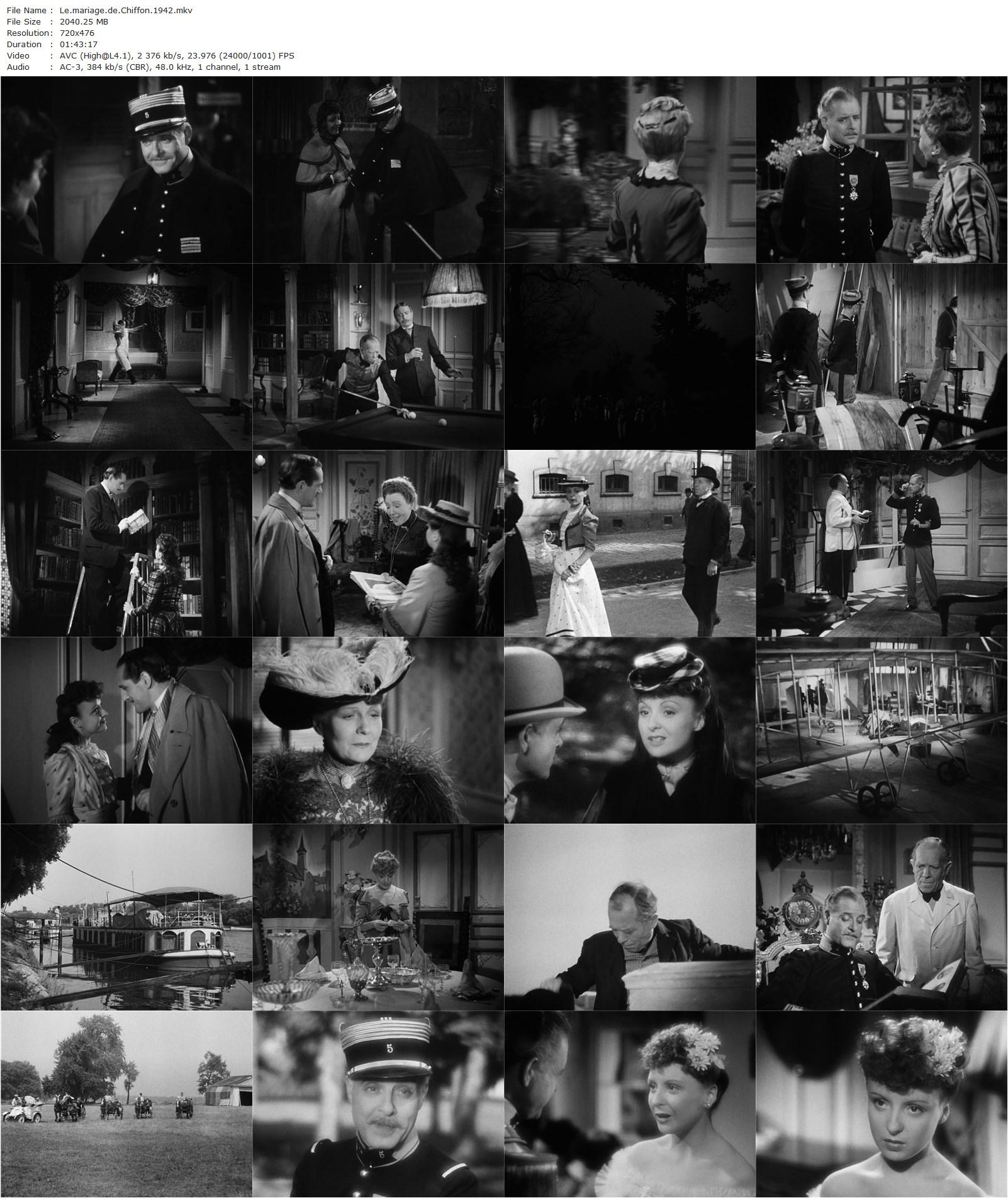 The Marriage of Chiffon AKA Le mariage de Chiffon (1942) Claude Autant-Lara, Odette Joyeux, André Luguet, Jacques Dumesnil-poster