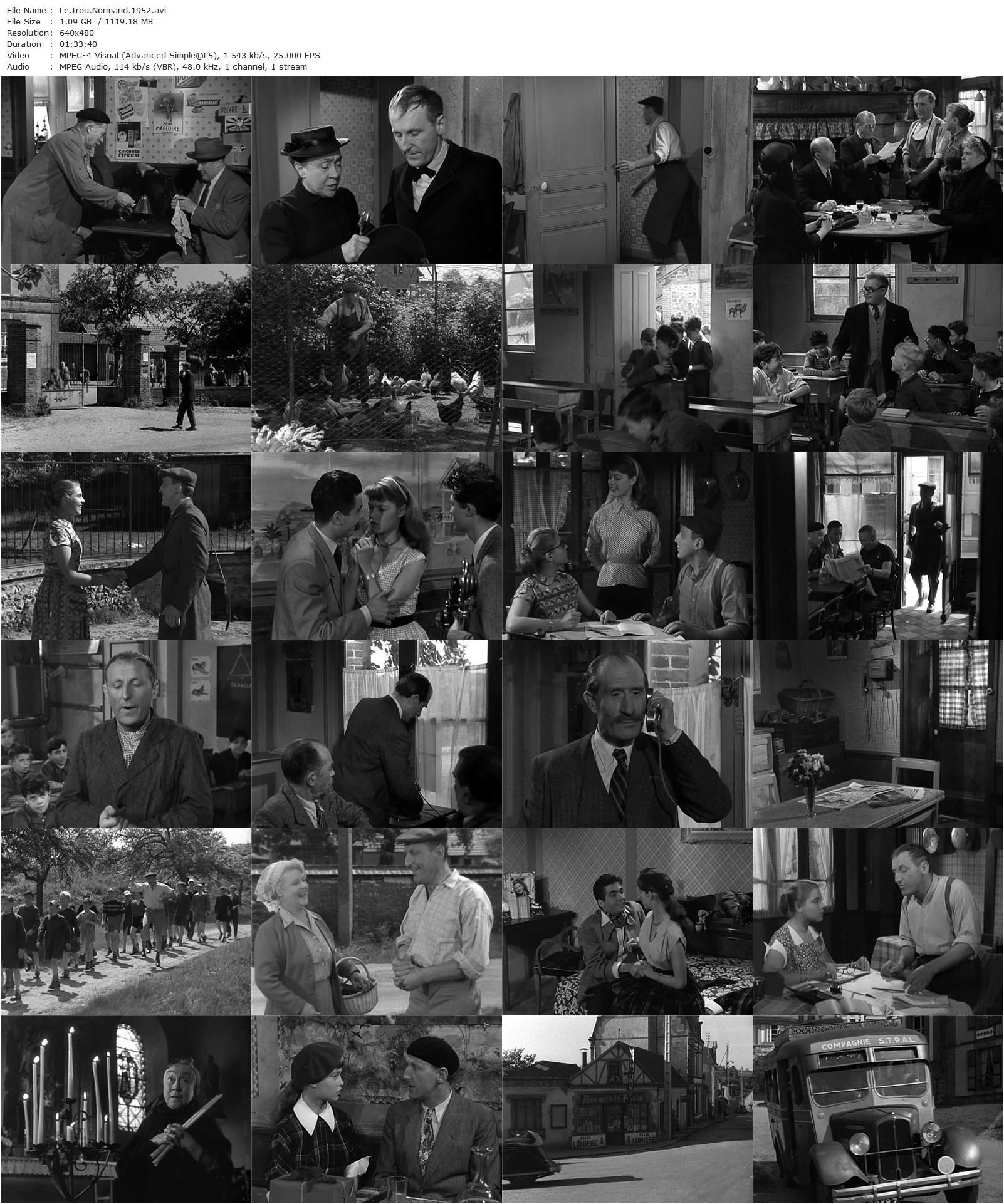 Le trou normand (1952) Jean Boyer, Bourvil, Pierre Larquey, Jane Marken-poster