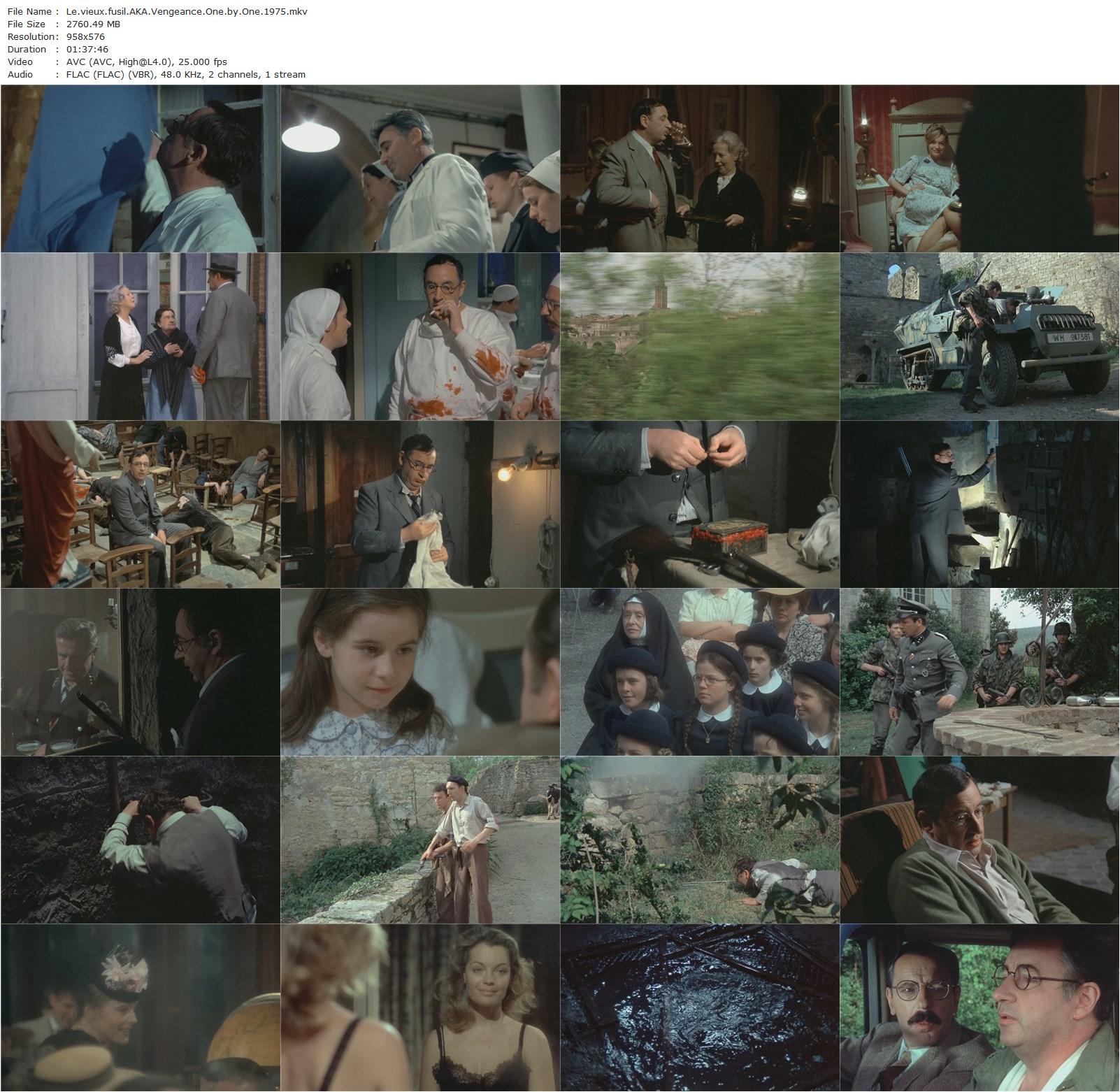 Vengeance One by One (1975) Robert Enrico, Philippe Noiret, Romy Schneider, Jean Bouise-poster