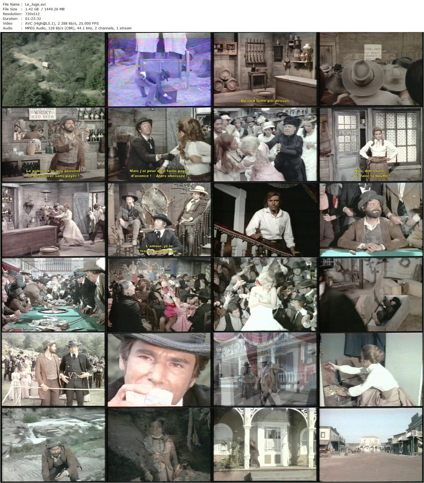 Judge Roy Bean / Le juge (1971) Federico Chentrens, Jean Girault, Pierre Perret, Robert Hossein, Silvia Monti-poster