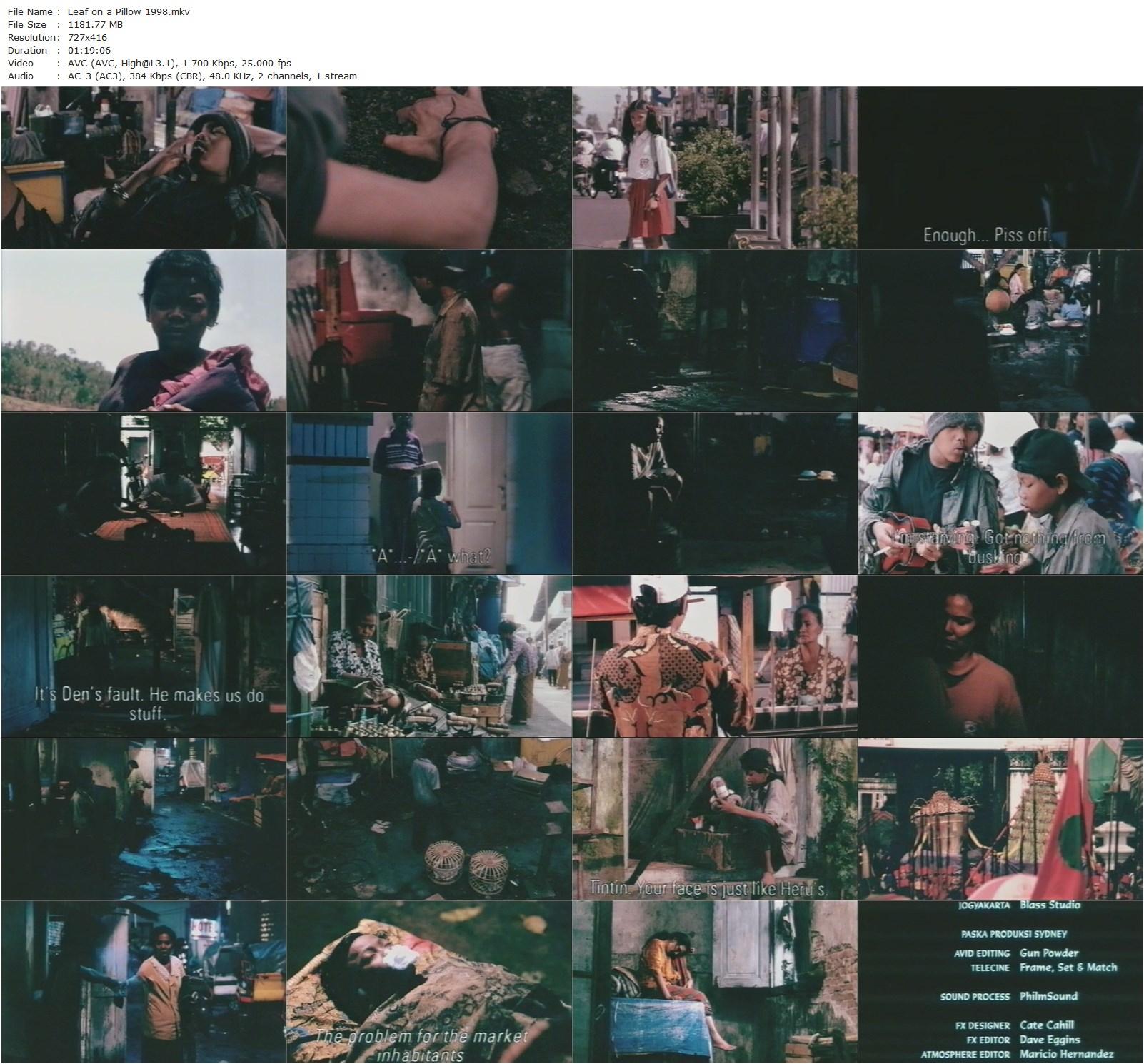 Leaf on a Pillow (1998) Garin Nugroho, Sarah Azhari, Deni Christantra, Christine Hakim-poster