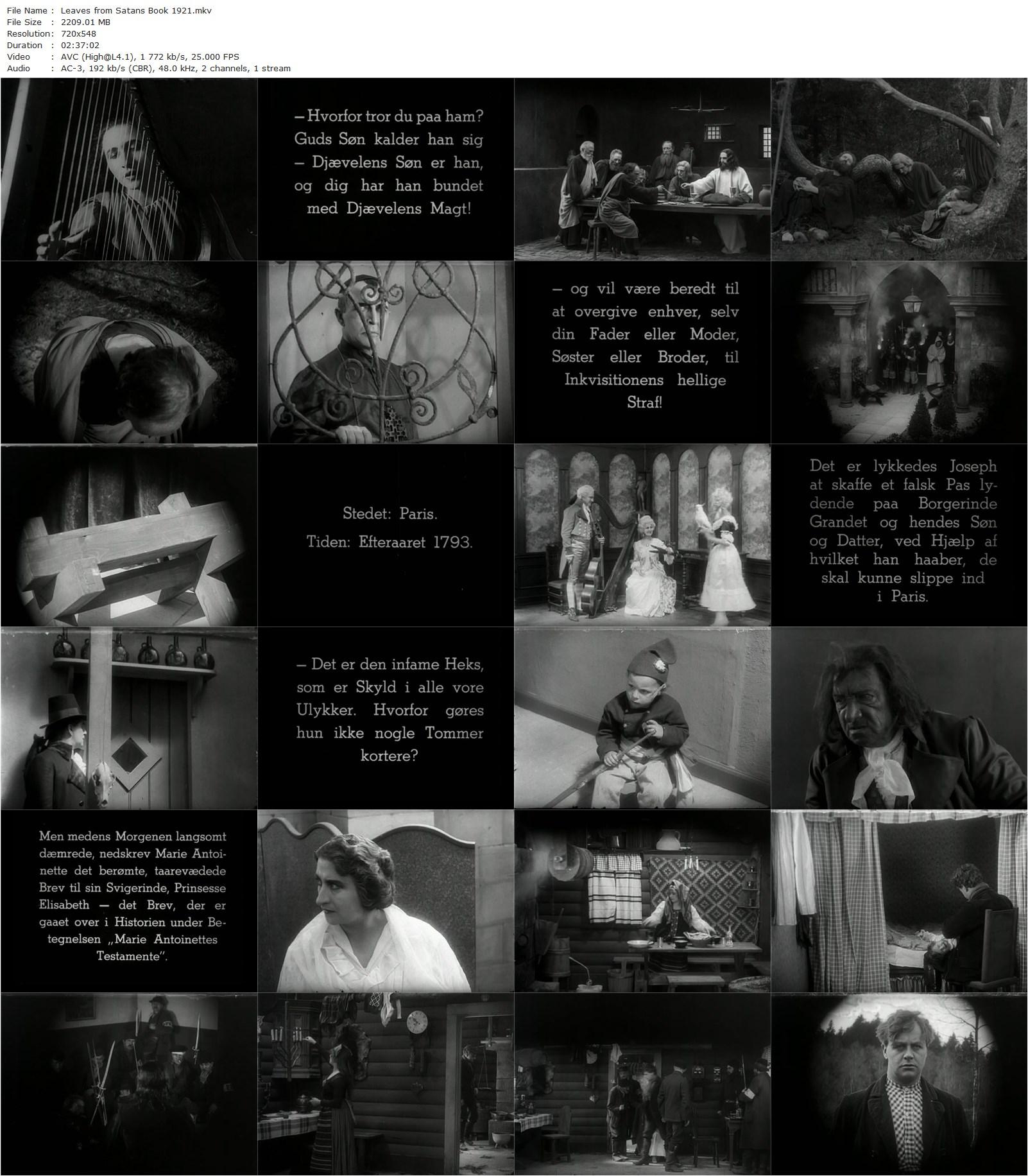 Leaves from Satan’s Book AKA Blade af Satans bog (1920) Carl Theodor Dreyer, Helge Nissen, Halvard Hoff, Jacob Texiere-poster