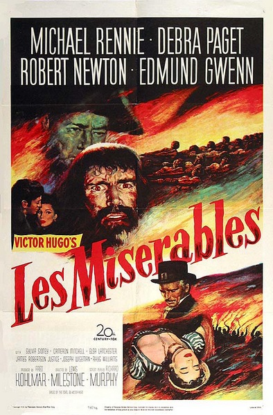 Les Miserables (1952) Lewis Milestone, Michael Rennie, Robert Newton, Debra Paget