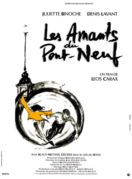 The Lovers on the Bridge AKA Les amants du Pont-Neuf (1991) Leos Carax, Juliette Binoche, Denis Lavant, Daniel Buain