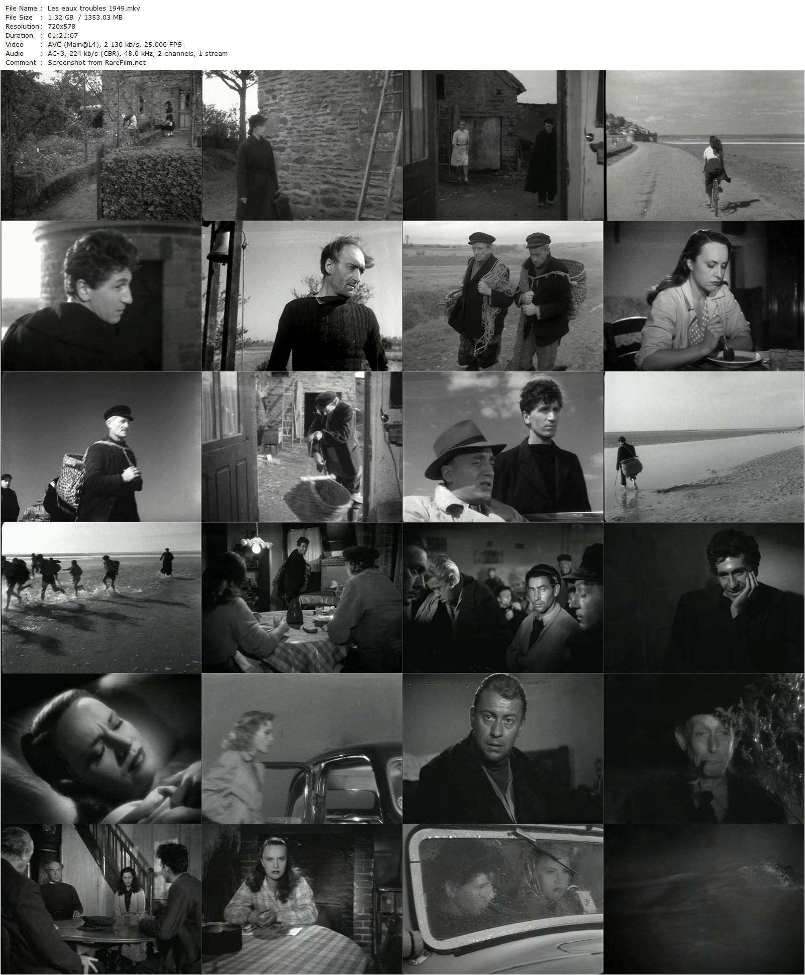 Troubled Waters / Les eaux troubles (1949) Henri Calef, Ginette Leclerc, Édouard Delmont, André Valmy-poster