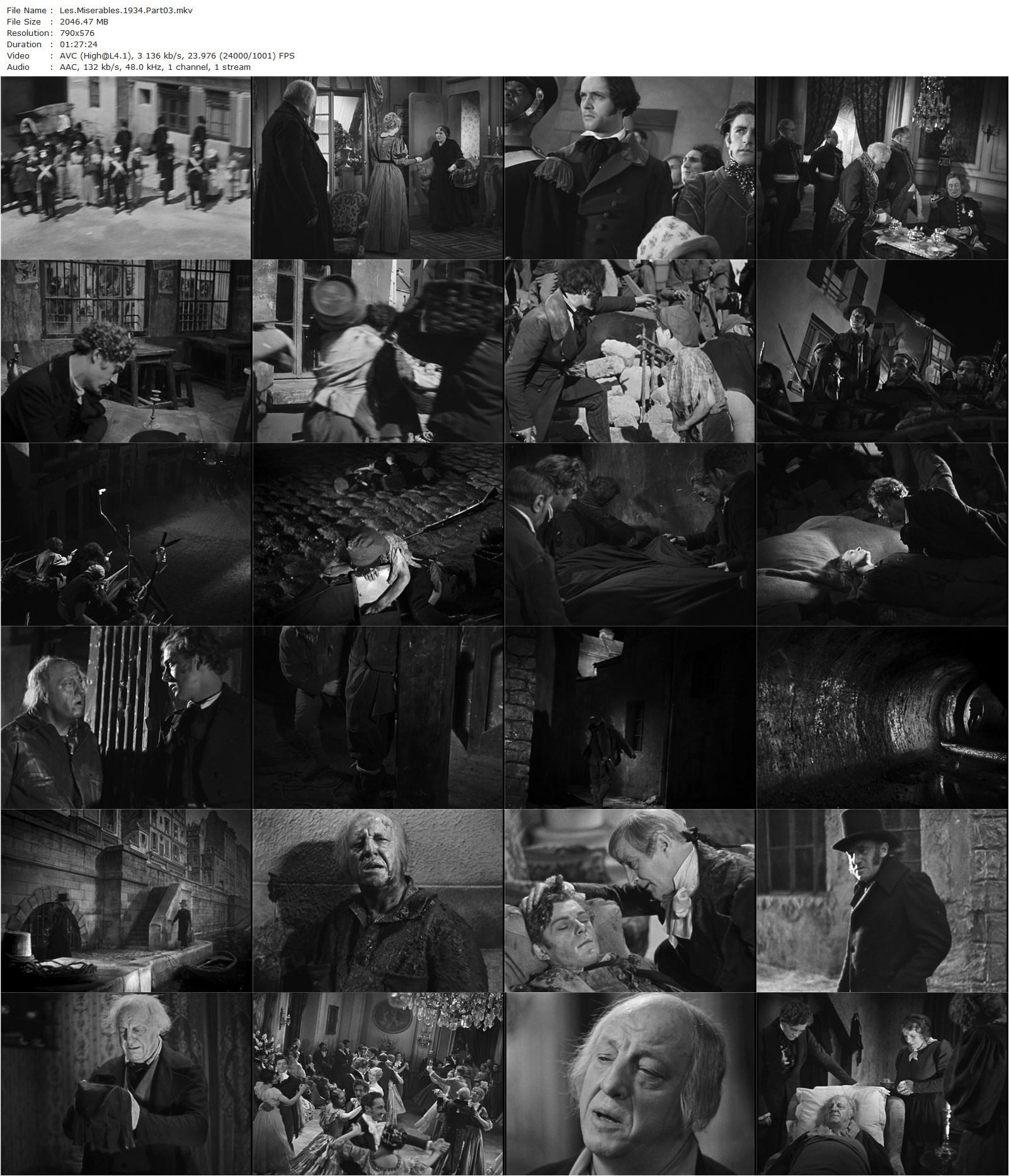 Les misérables (1934) Raymond Bernard, Harry Baur, Charles Vanel, Paul Azaïs-poster