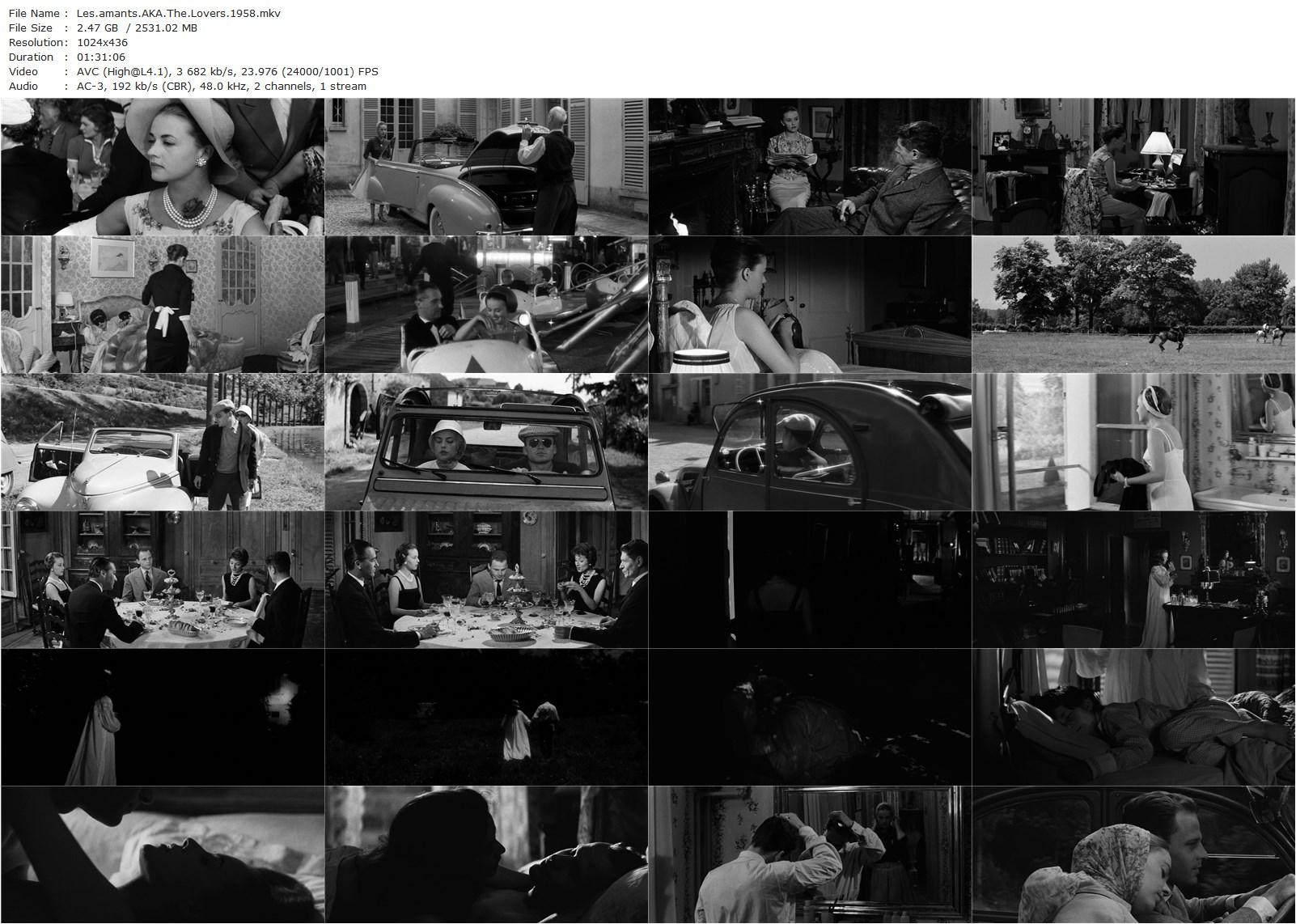 The Lovers AKA Les amants (1958) Louis Malle, Jeanne Moreau, Alain Cuny, Jean-Marc Bory-poster