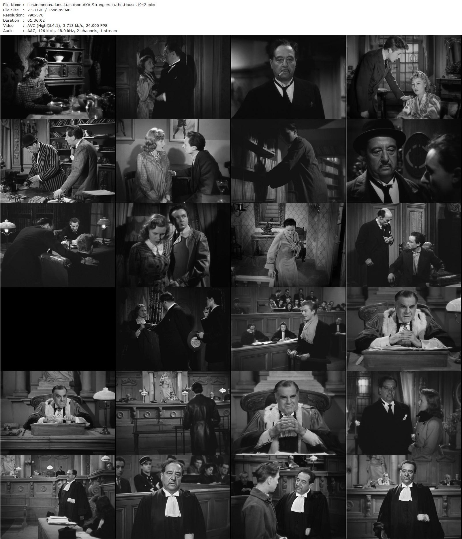 Strangers in the House / Les Inconnus dans la Maison (1942) Henri Decoin, Raimu, Juliette Faber, Gabrielle Fontan-poster