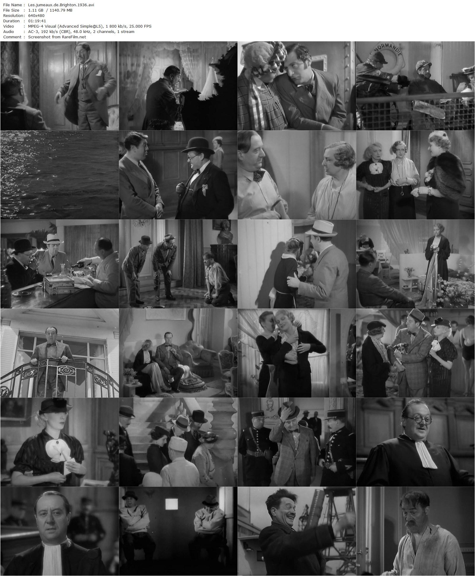 The Twins of Brighton (1936) Claude Heymann, Raimu-poster