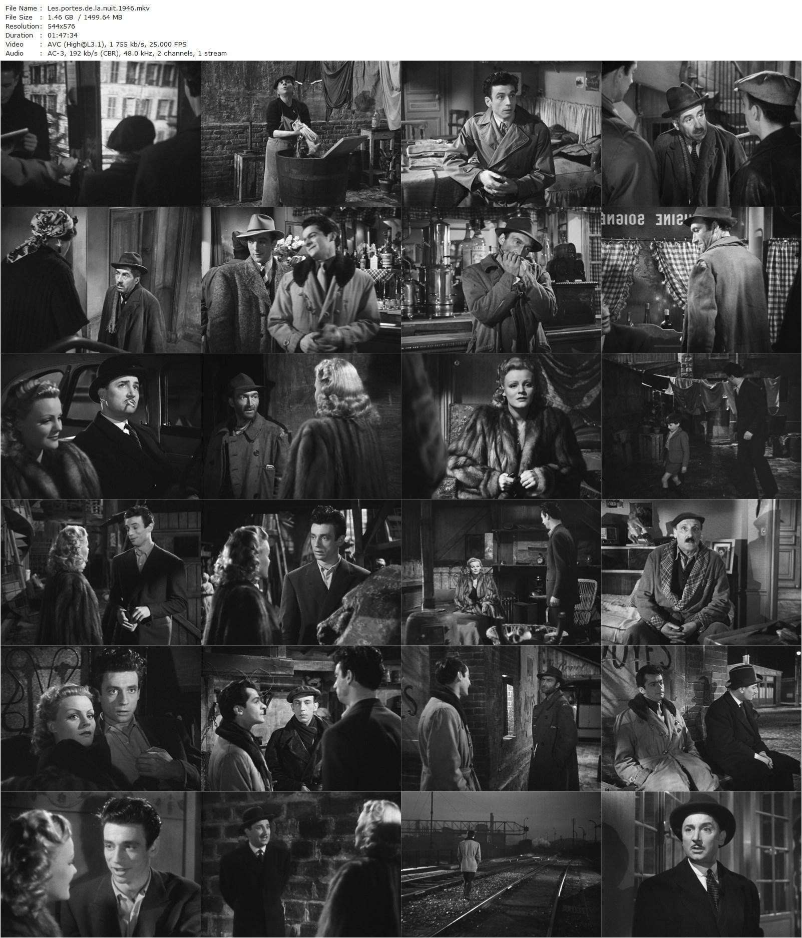Gates of the Night AKA Les portes de la nuit (1946) Marcel Carné, Pierre Brasseur, Serge Reggiani, Yves Montand-poster