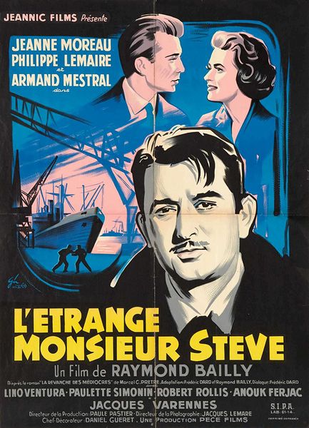 Mr. Steve (1957) Raymond Bailly, Jeanne Moreau, Philippe Lemaire, Armand Mestral, Drama