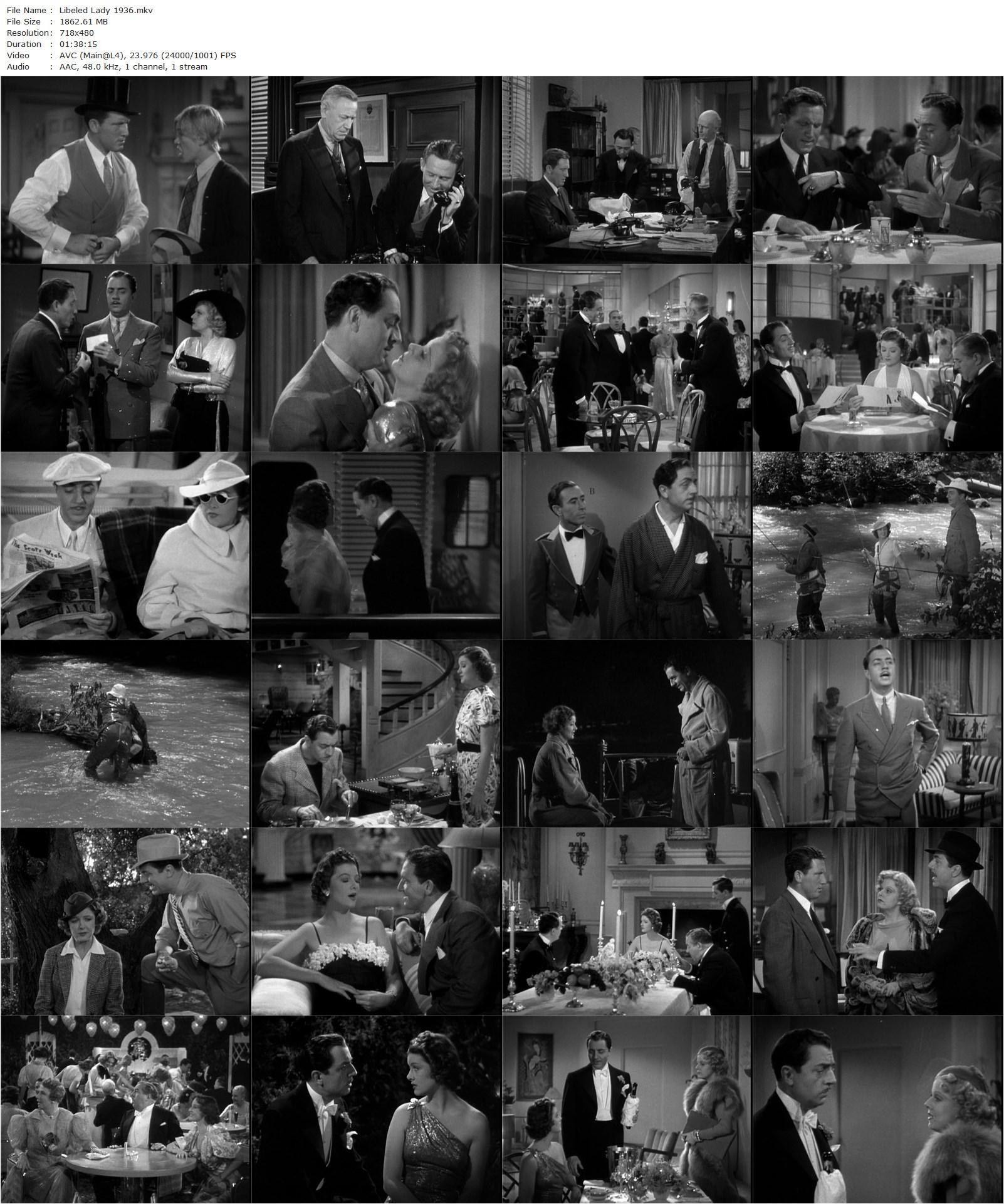 Libeled Lady (1936) Jack Conway, Jean Harlow, William Powell, Myrna Loy-poster