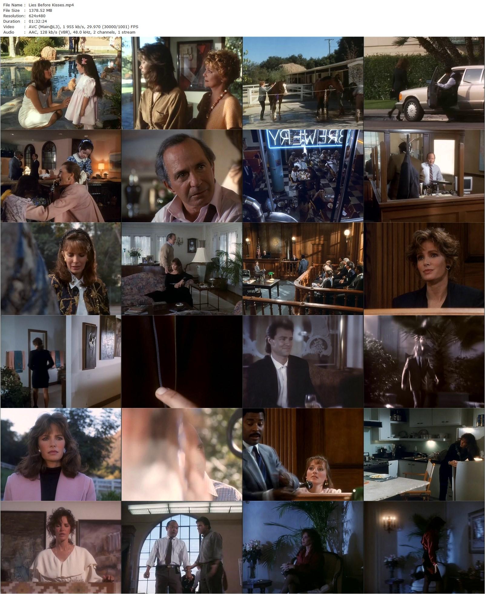 Lies Before Kisses (1991) Lou Antonio, Jaclyn Smith, Ben Gazzara, Nick Mancuso-poster