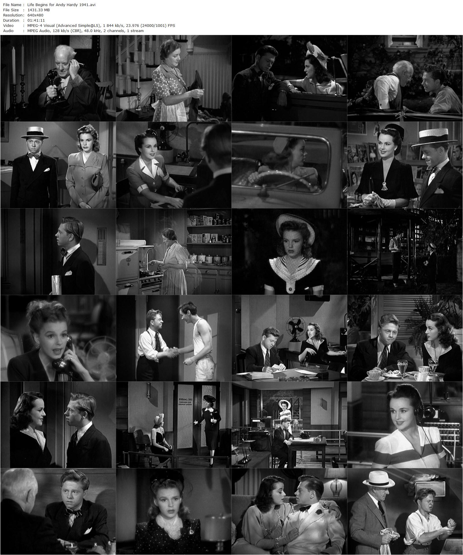 Life Begins for Andy Hardy (1941) George B. Seitz, Lewis Stone, Mickey Rooney, Judy Garland-poster