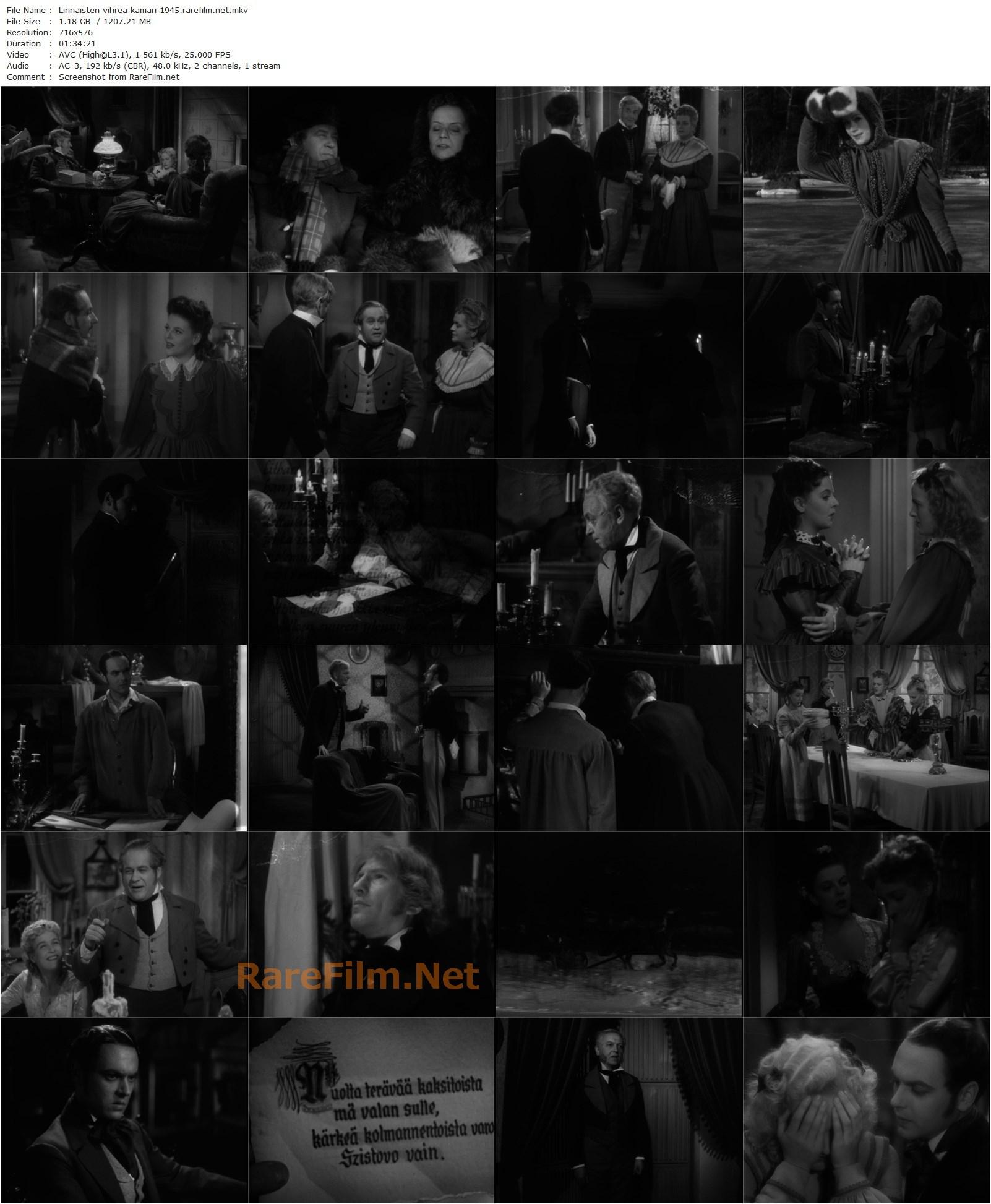 The Green Chamber of Linnais / Linnaisten vihreä kamari (1945) Valentin Vaala, Rauli Tuomi, Regina Linnanheimo, Kaija Rahola-poster