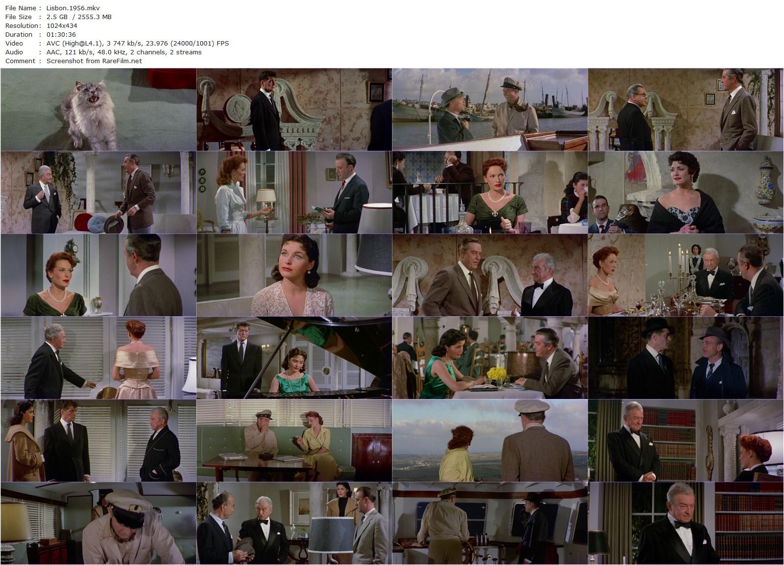 Lisbon (1956) Ray Milland, Maureen O’Hara, Claude Rains-poster