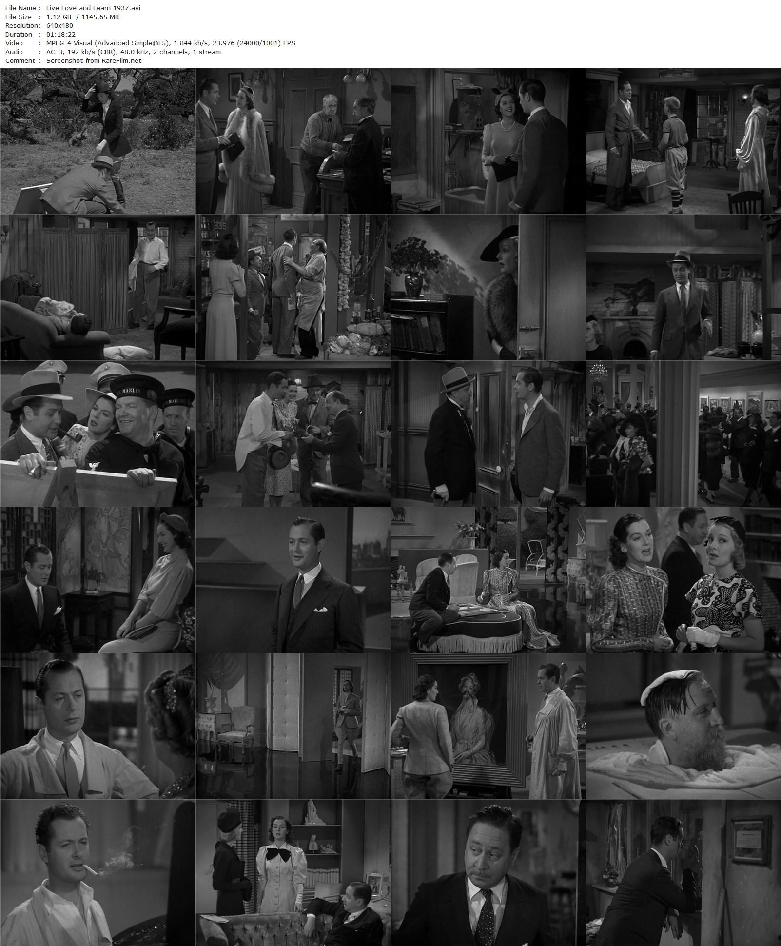 Live, Love and Learn (1937) George Fitzmaurice, Robert Montgomery, Rosalind Russell, Robert Benchley-poster