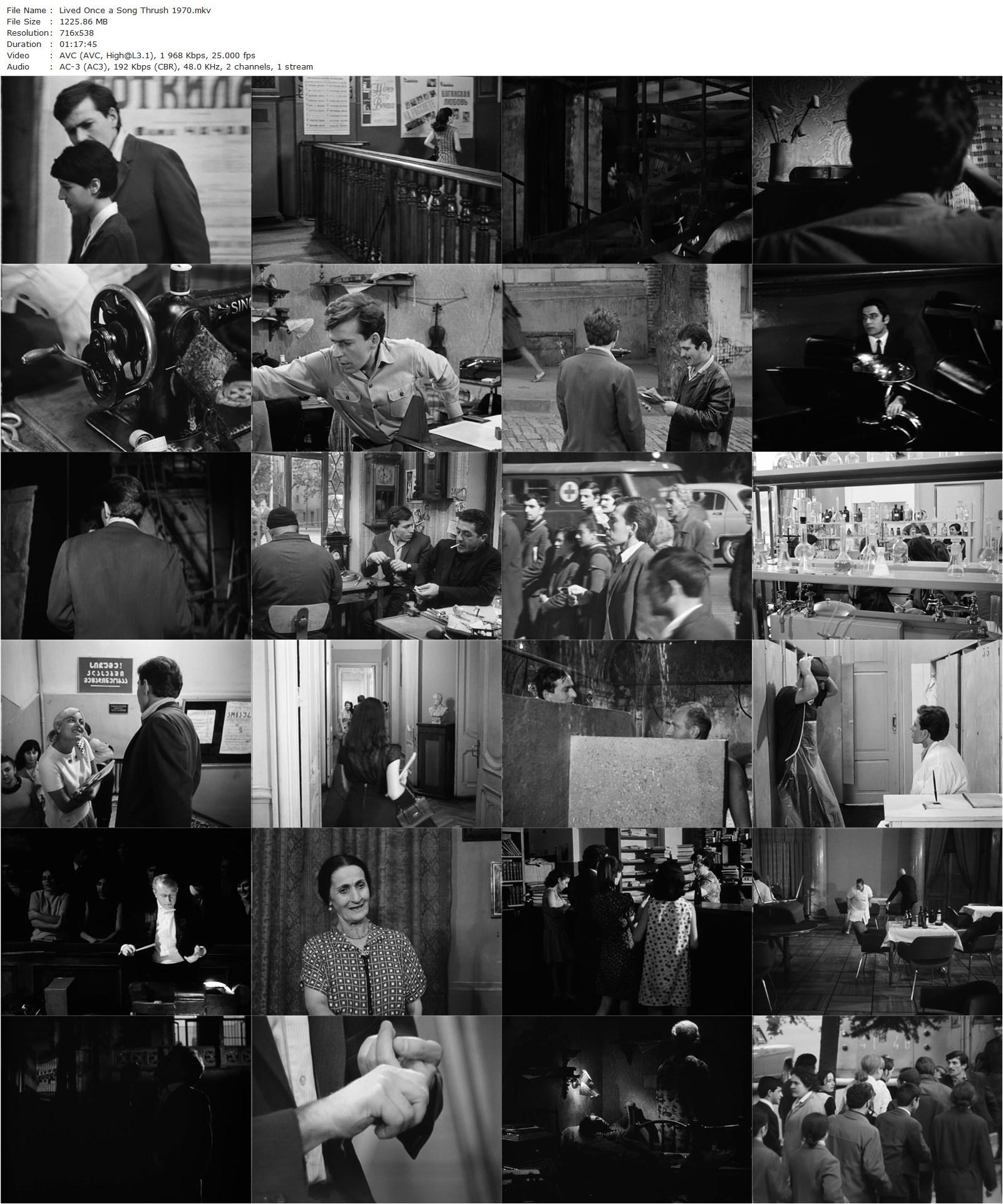 Lived Once a Song-Thrush (1970) Otar Iosseliani, Gela Kandelaki, Gogi Chkheidze, Jansug Kakhidze-poster