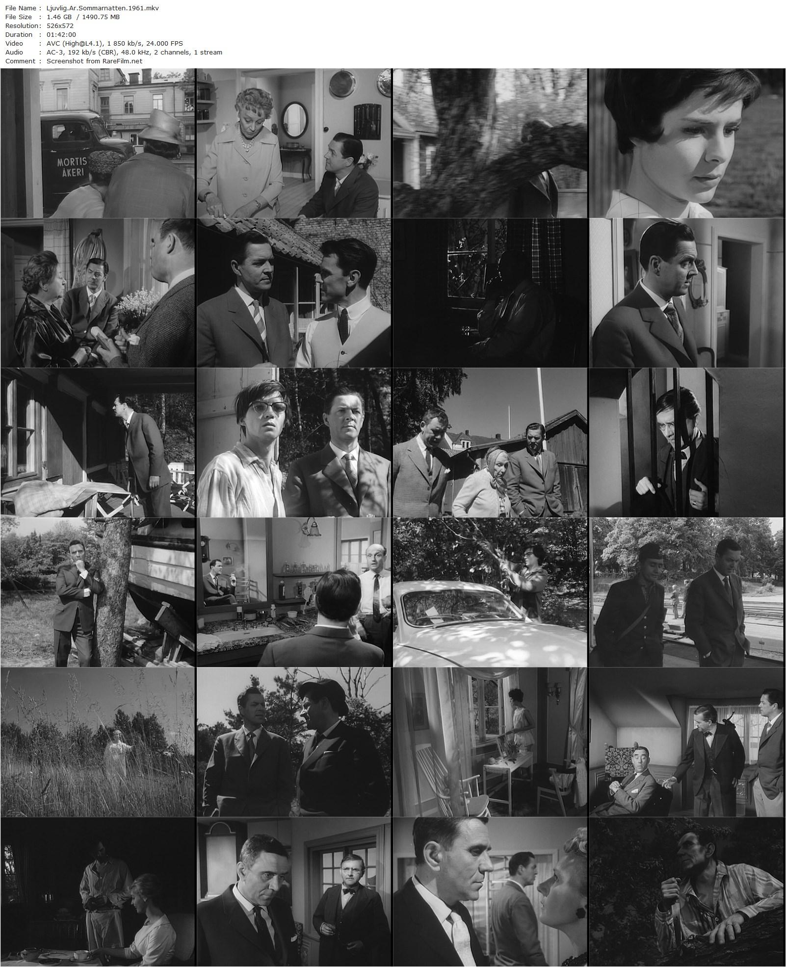 Lovely Is the Summer Night / Ljuvlig är sommarnatten (1961) Arne Mattsson, Karl-Arne Holmsten, Per Oscarsson, Folke Sundquist-poster