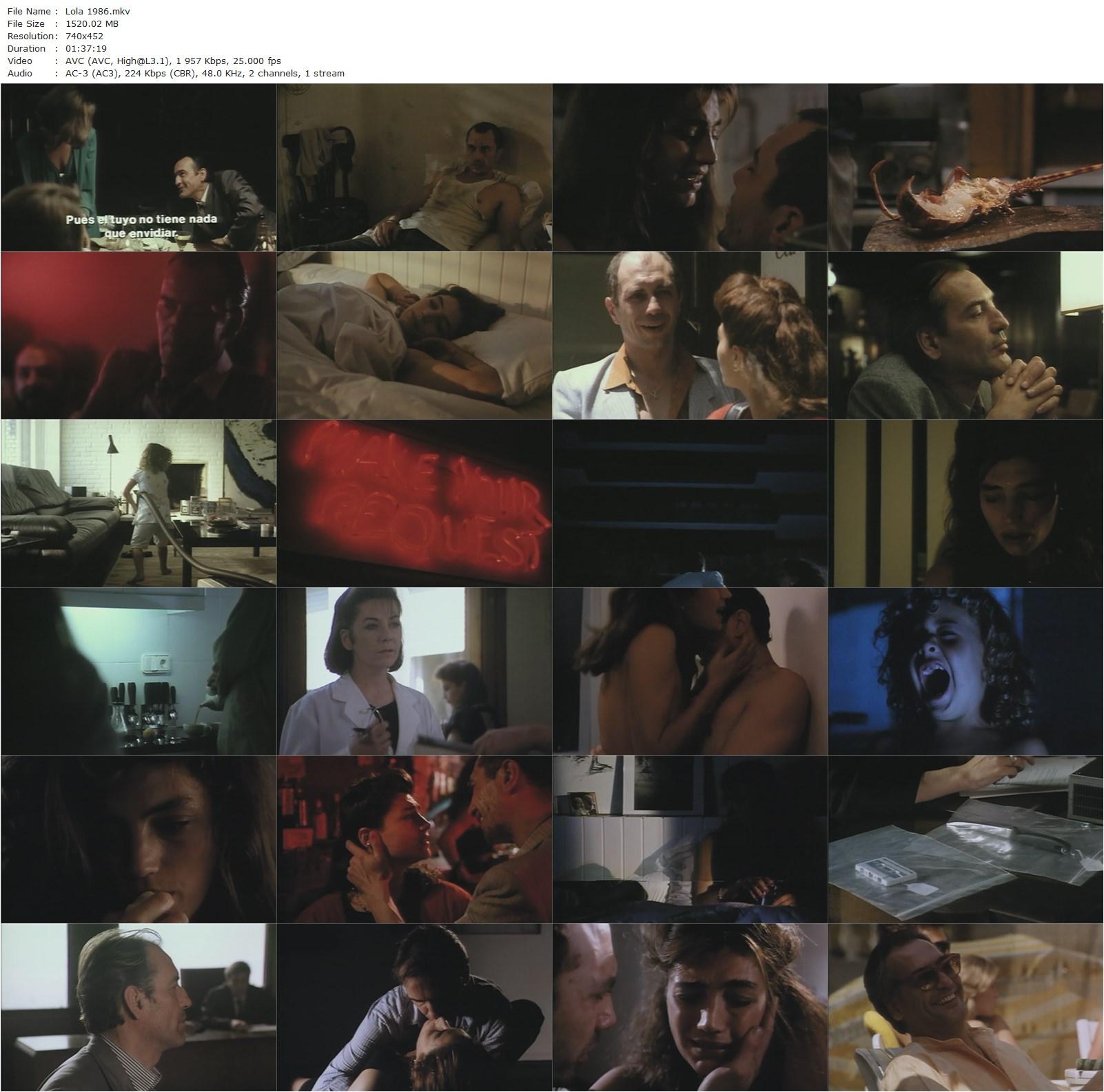 Lola (1986) Bigas Luna, Ángela Molina, Patrick Bauchau, Féodor Atkine-poster